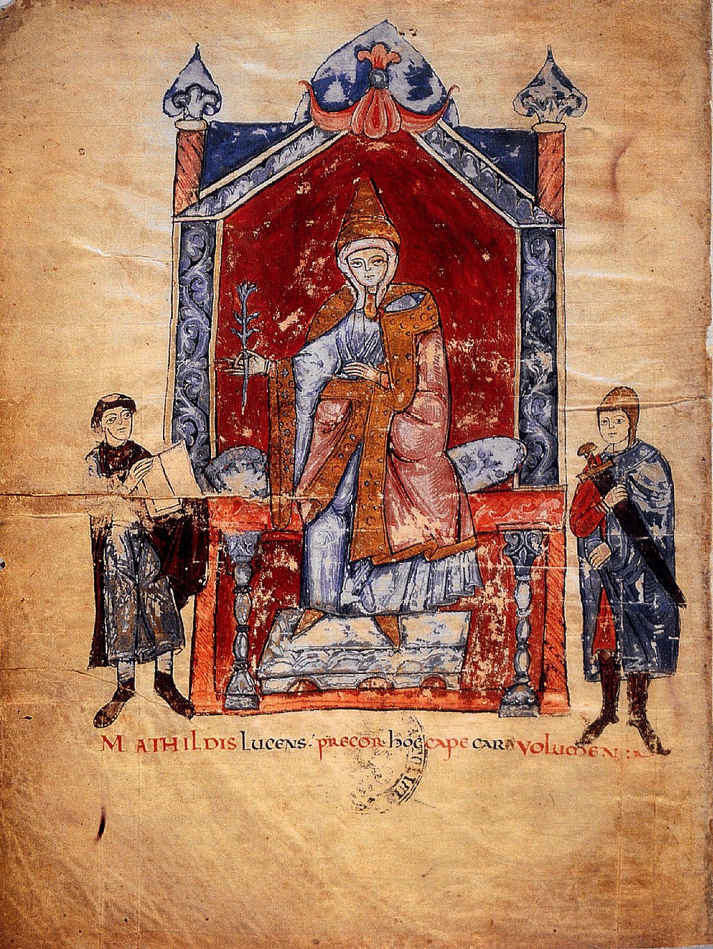 Figure 26: (F1_12) Anonymous, Miniature of Countess Mathilde of Canossa, Ms. Vat. Lat. 4922, Biblioteca Apostolica Vaticana