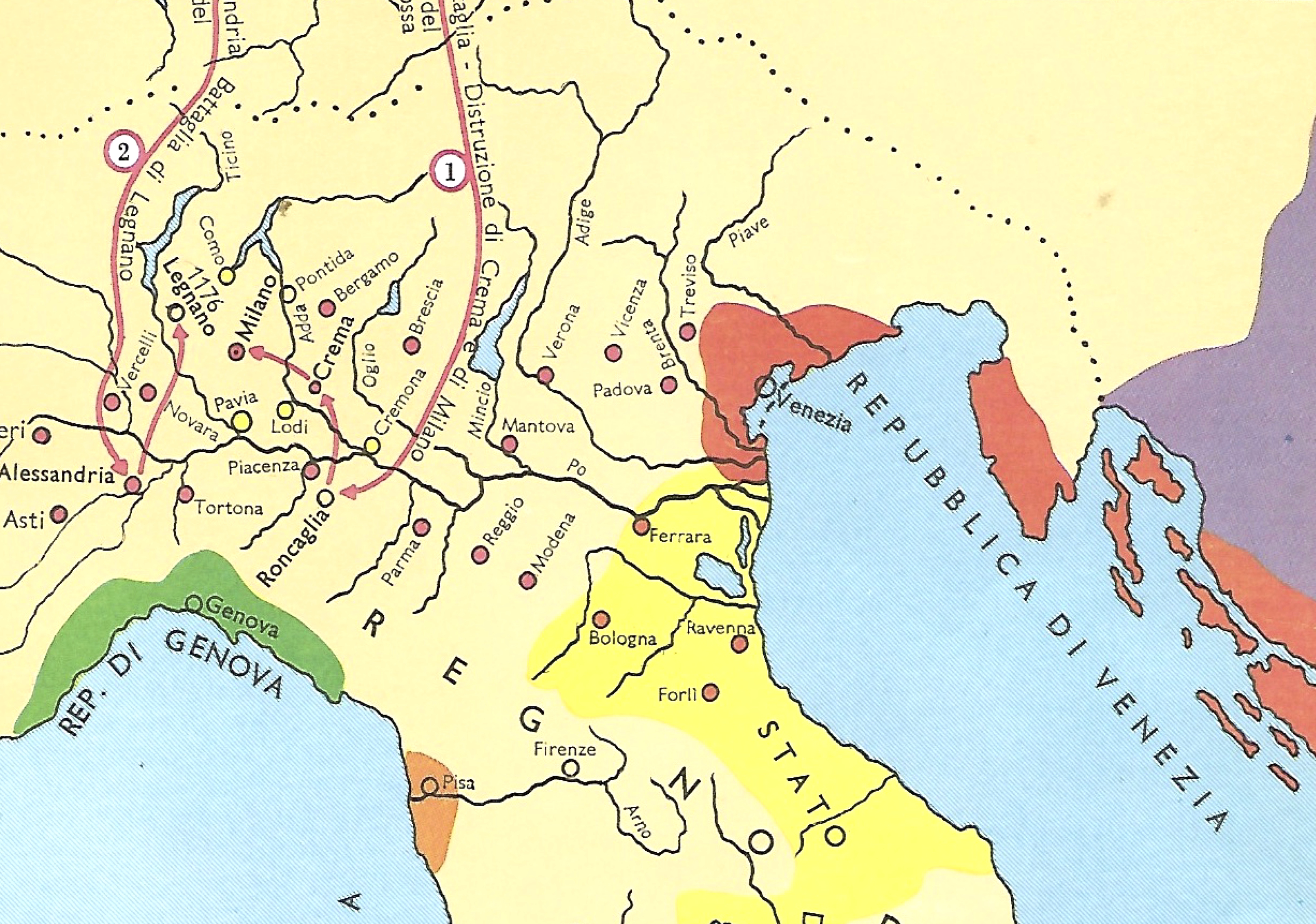 Figure 33: (F1_15) Map of the cities which repelled Barbarossa in the 12th century