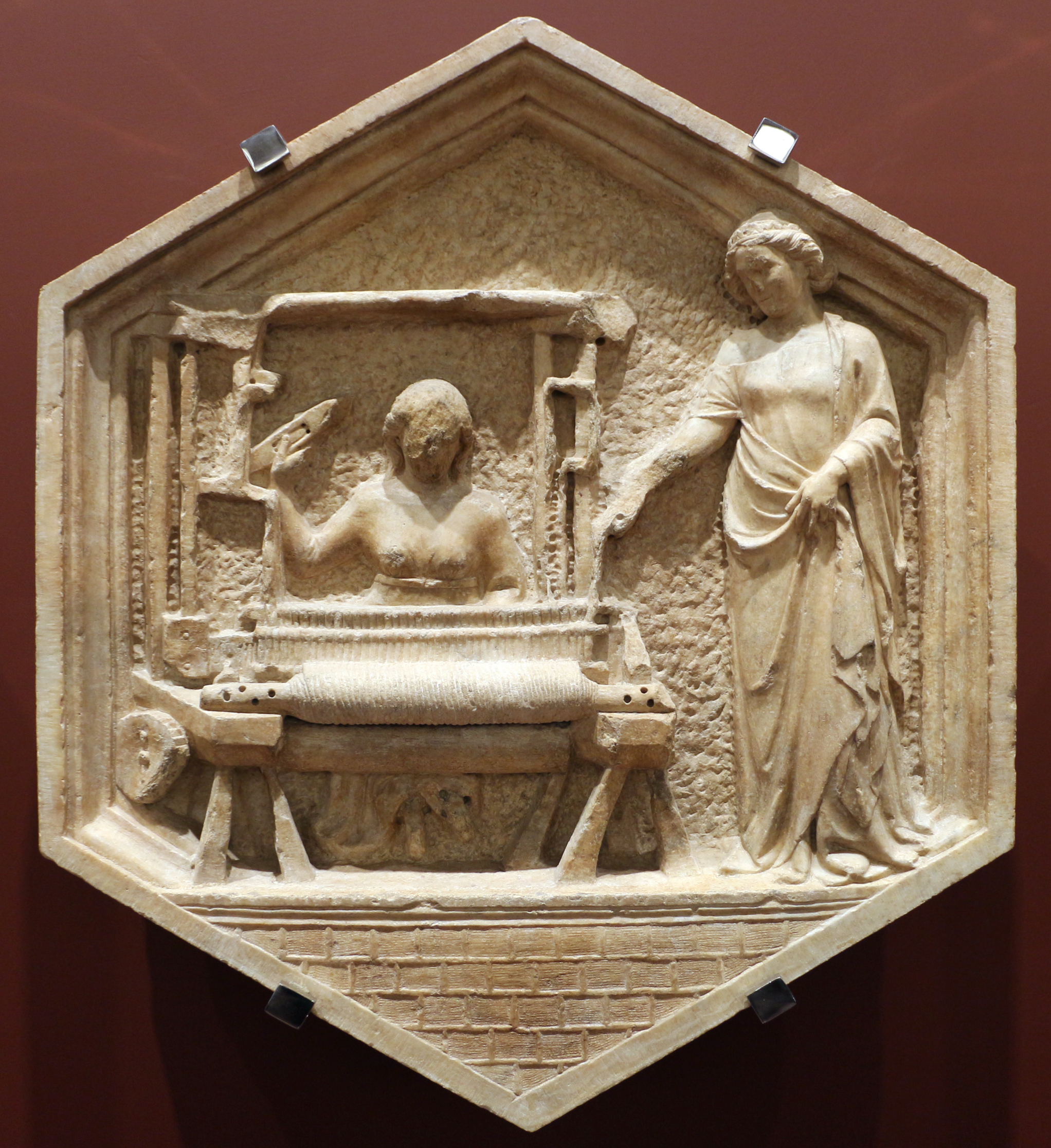 Figure 41: (F1_17_5a) Andrea Pisano, Weaving, Museo Opera del Duomo