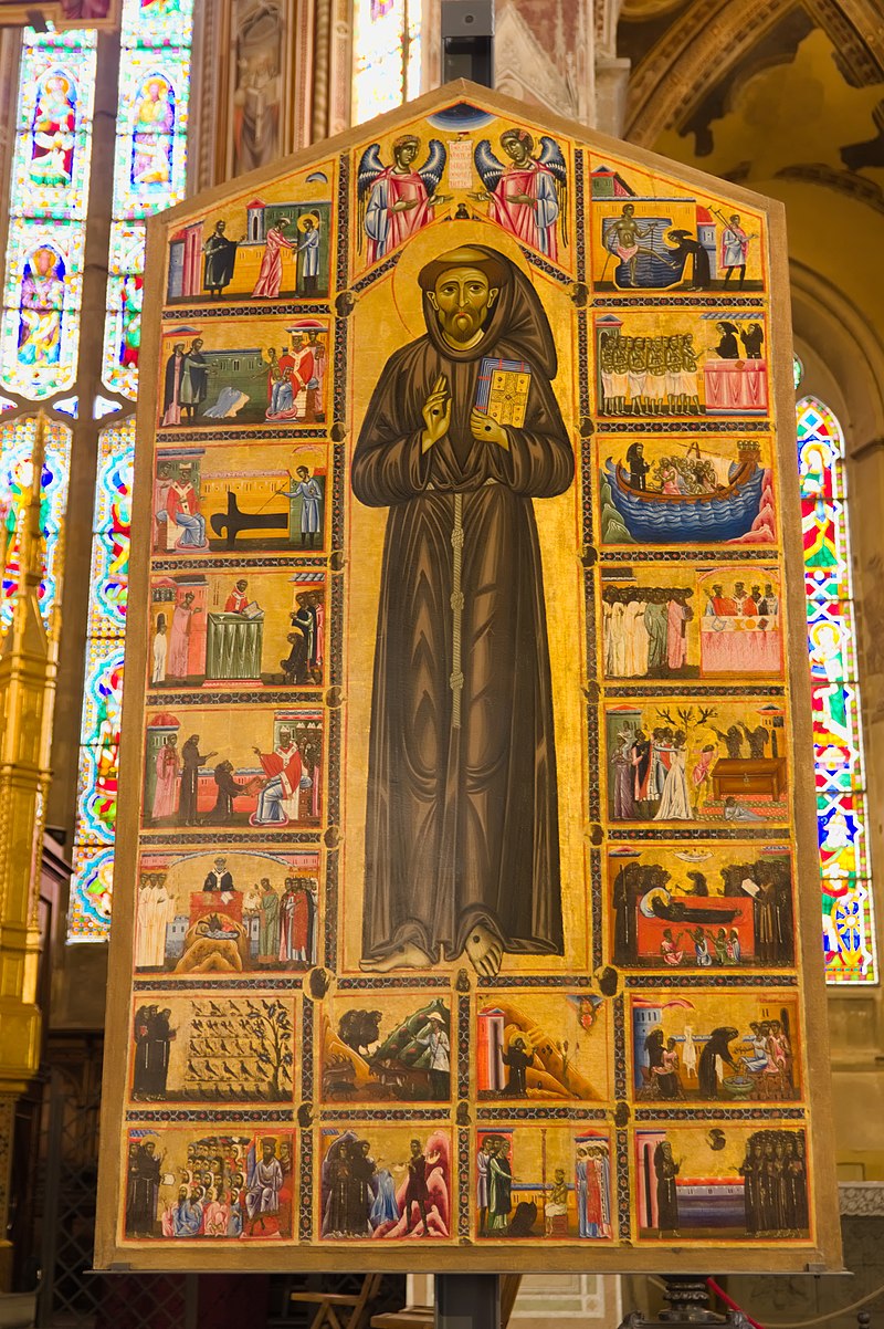Figure 78: (F2_39a) Saint Francis and scenes of his life (Bardi Altarpiece), c. 1265, Santa Croce, Florence