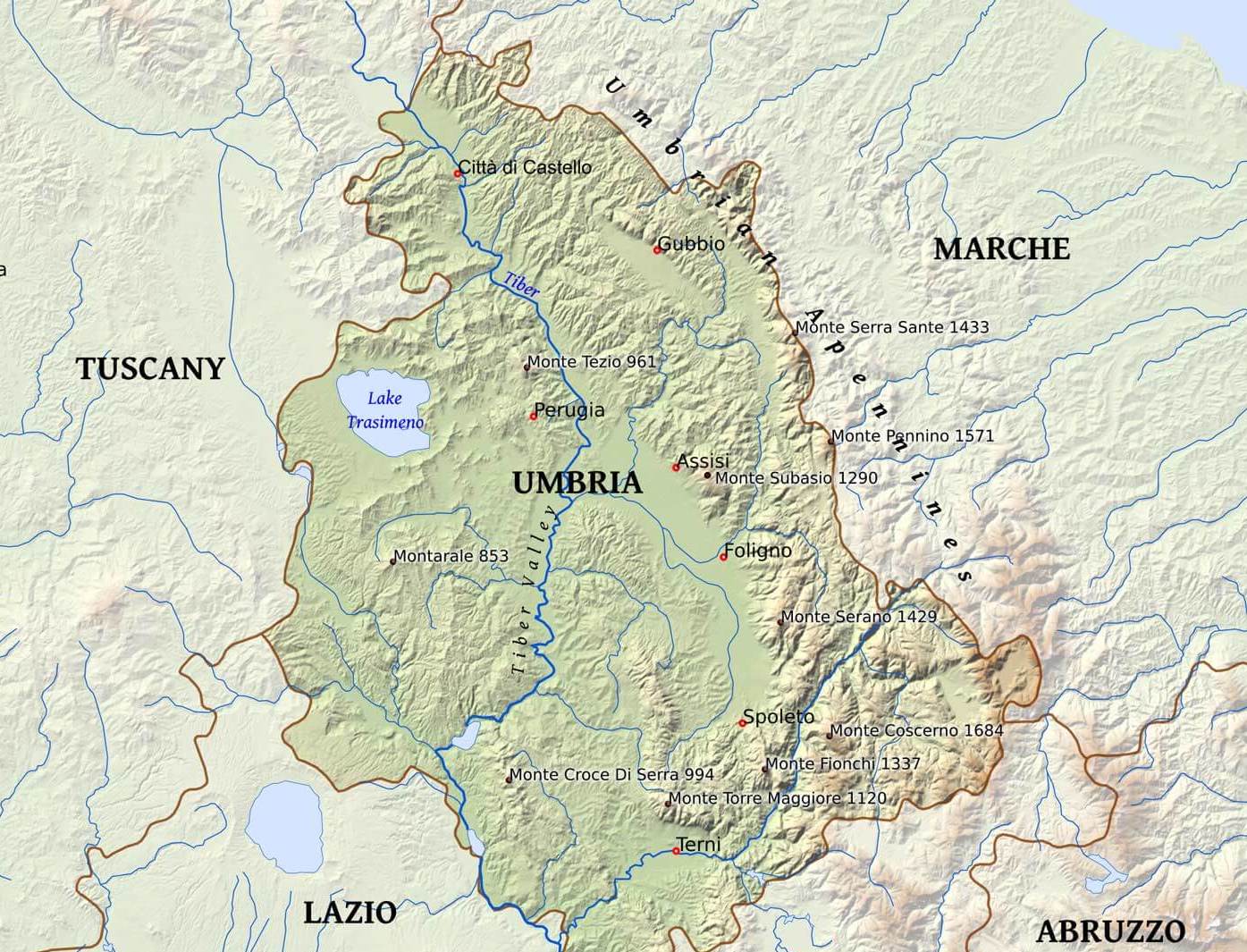 Figure 15: (F2_7_0) Map of Central Italy