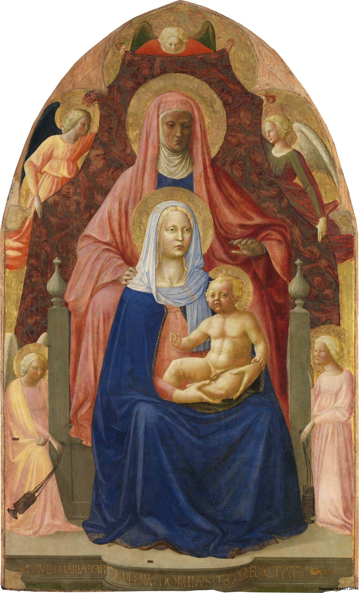 Figure 20: (F3_12) Masaccio and Masolino, Virgin and Child with St Anne, Uffizi