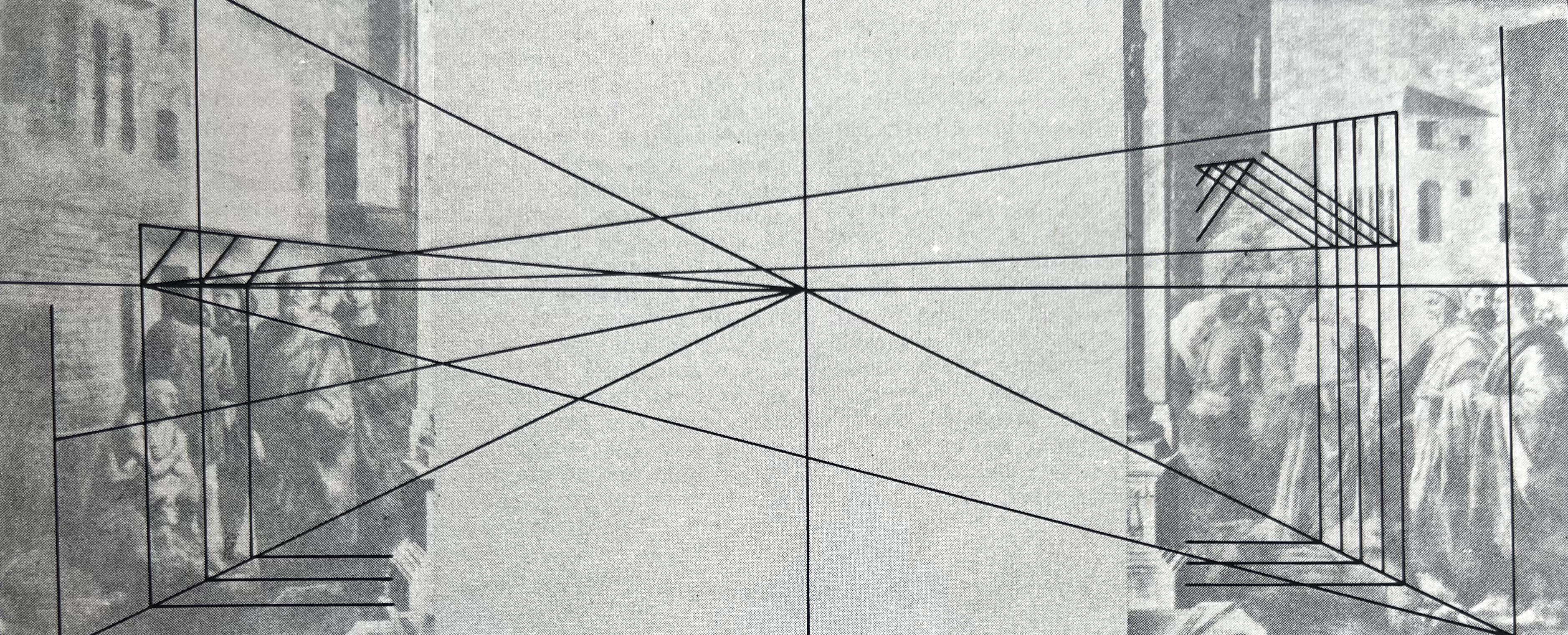 Figure 46: (F3_30) Perspective diagram of St Peter Healing the Sick and The Distribution of Alms