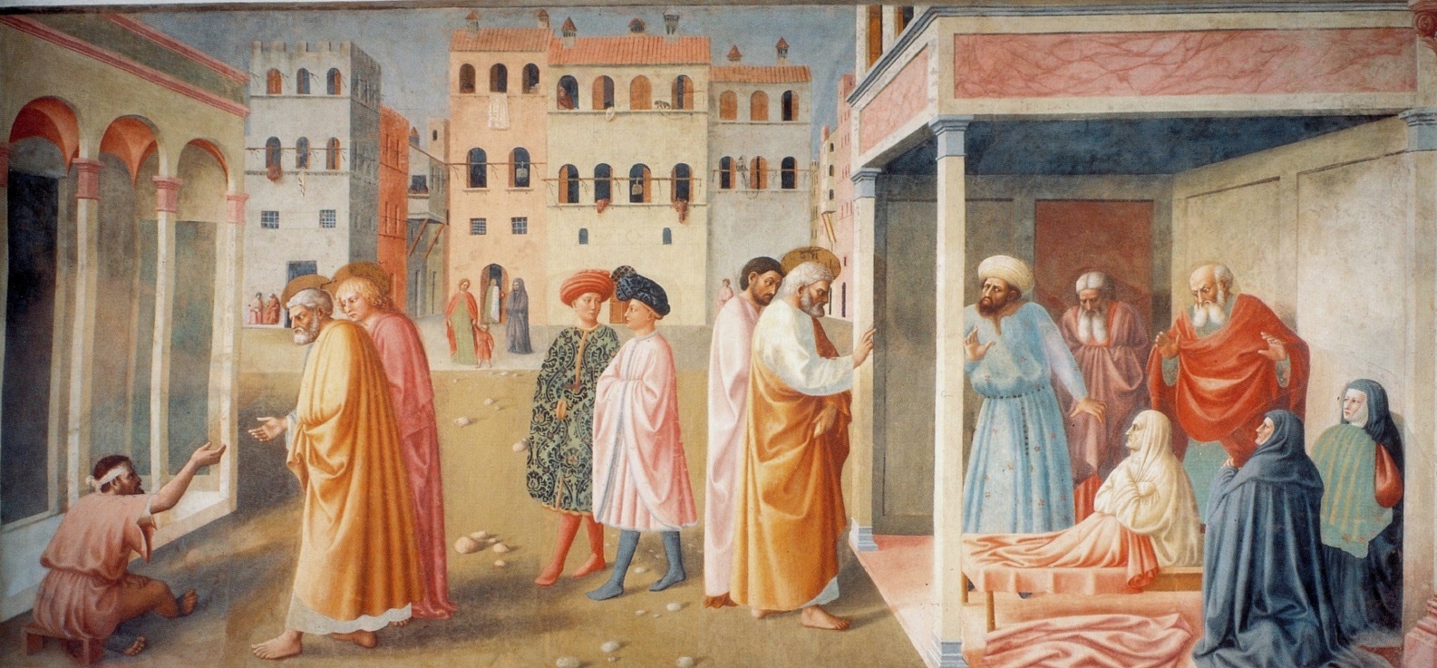 Figure 52: (F3_34) Masolino, Healing of the Cripple and Raising of Tabitha, Brancacci Chapel