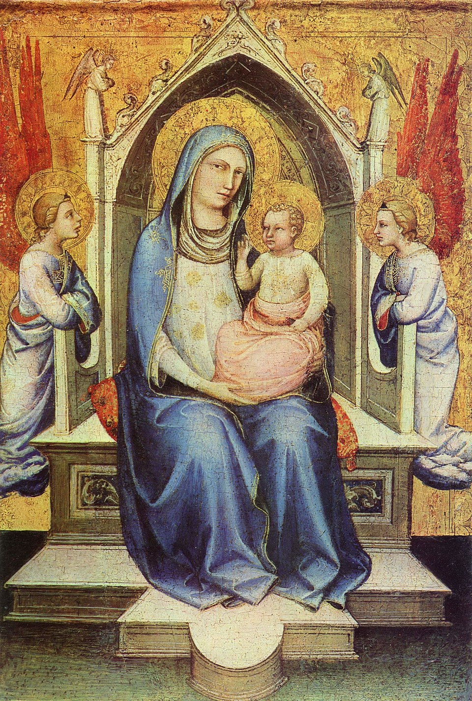 Figure 6: (F3_4) Lorenzo Monaco, Virgin and Child Enthroned with Two Attendant Angels, Fitzwilliam Museum