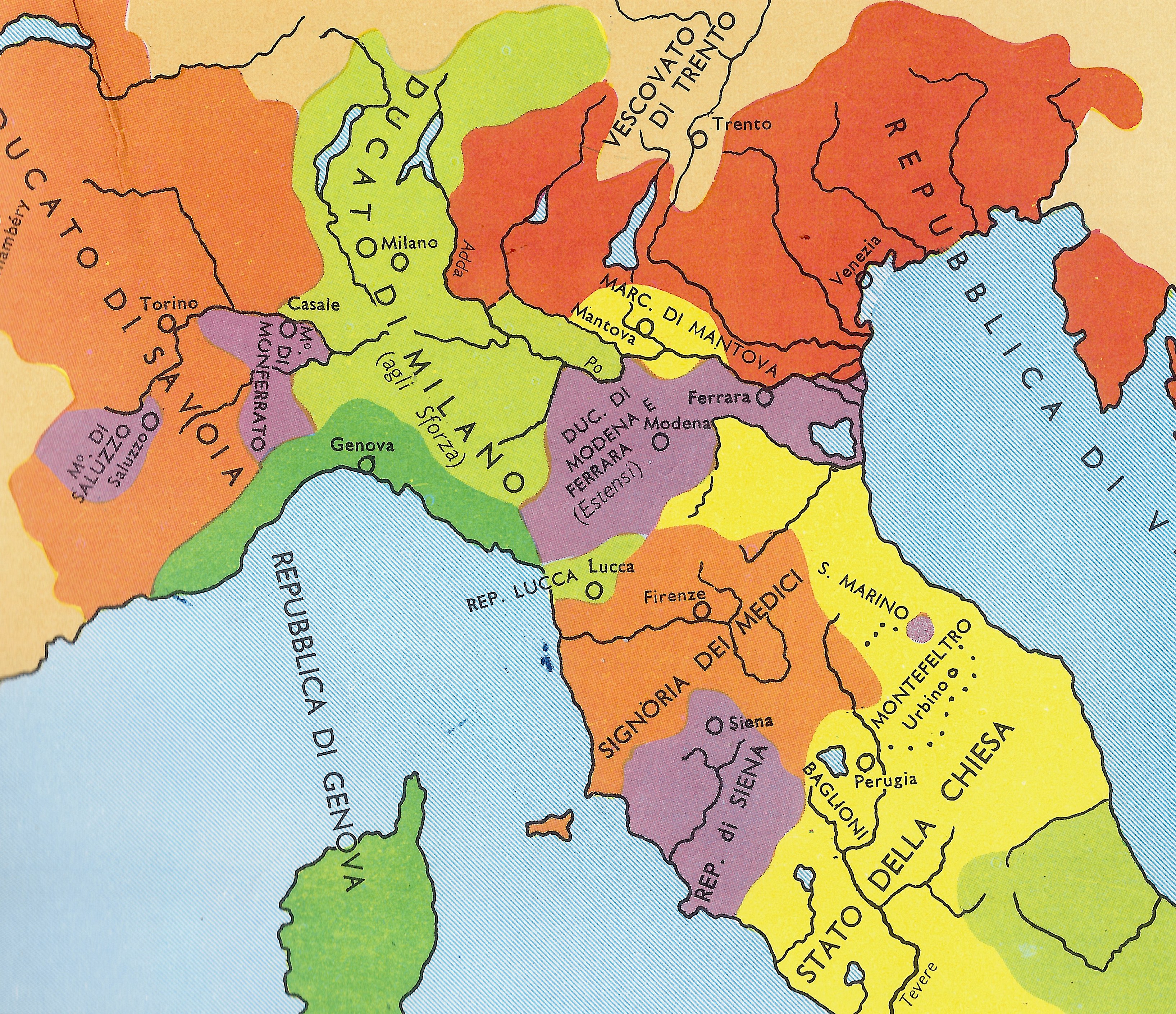 Figure 2: (F4_2) Political map of Florence, c. 1400