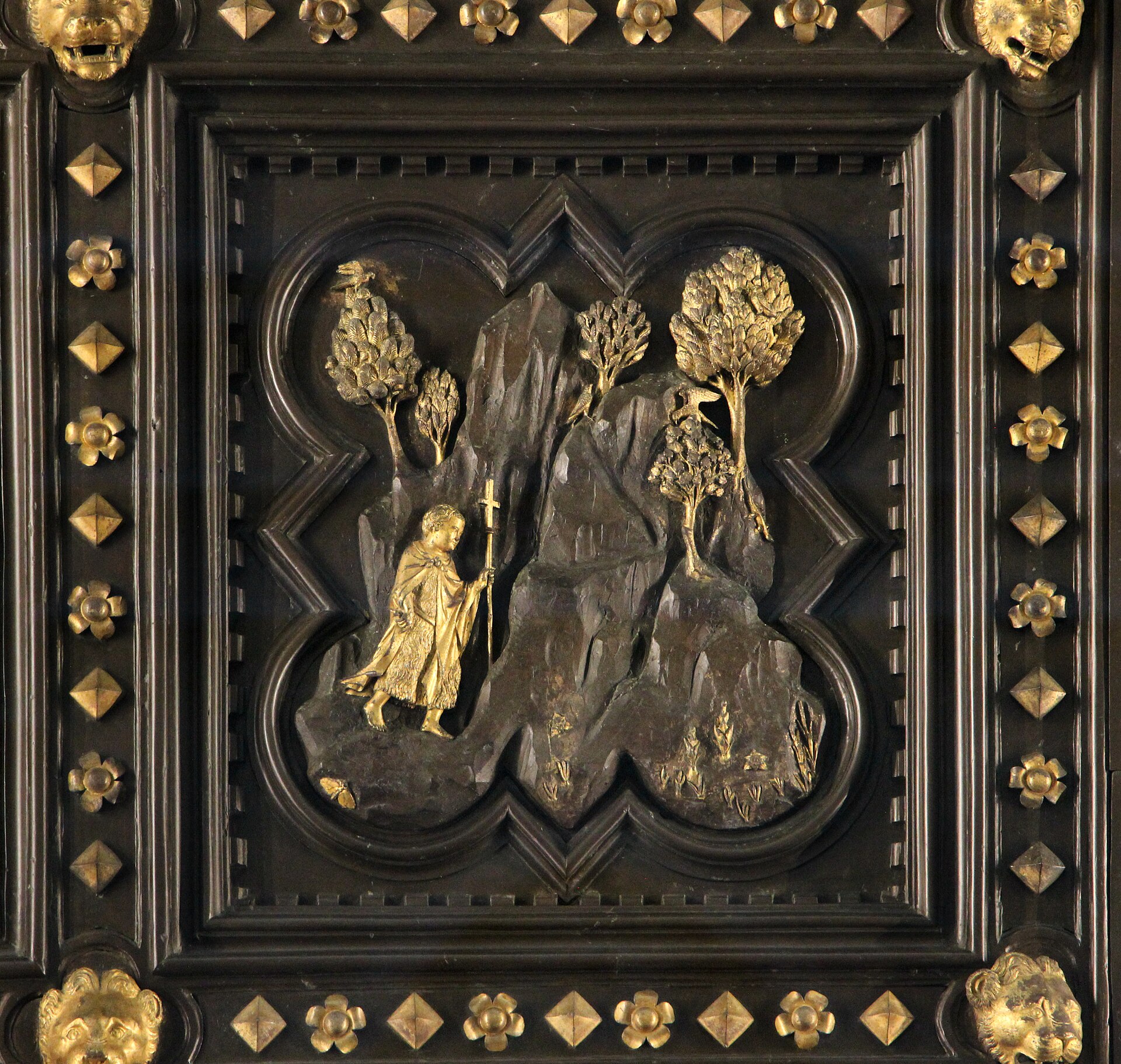 Figure 10: (F4_9) Andrea Pisano, Saint John the Baptist in the wildnerness from the South door of Florence Baptistery, Museo dell’Opera del Duomo