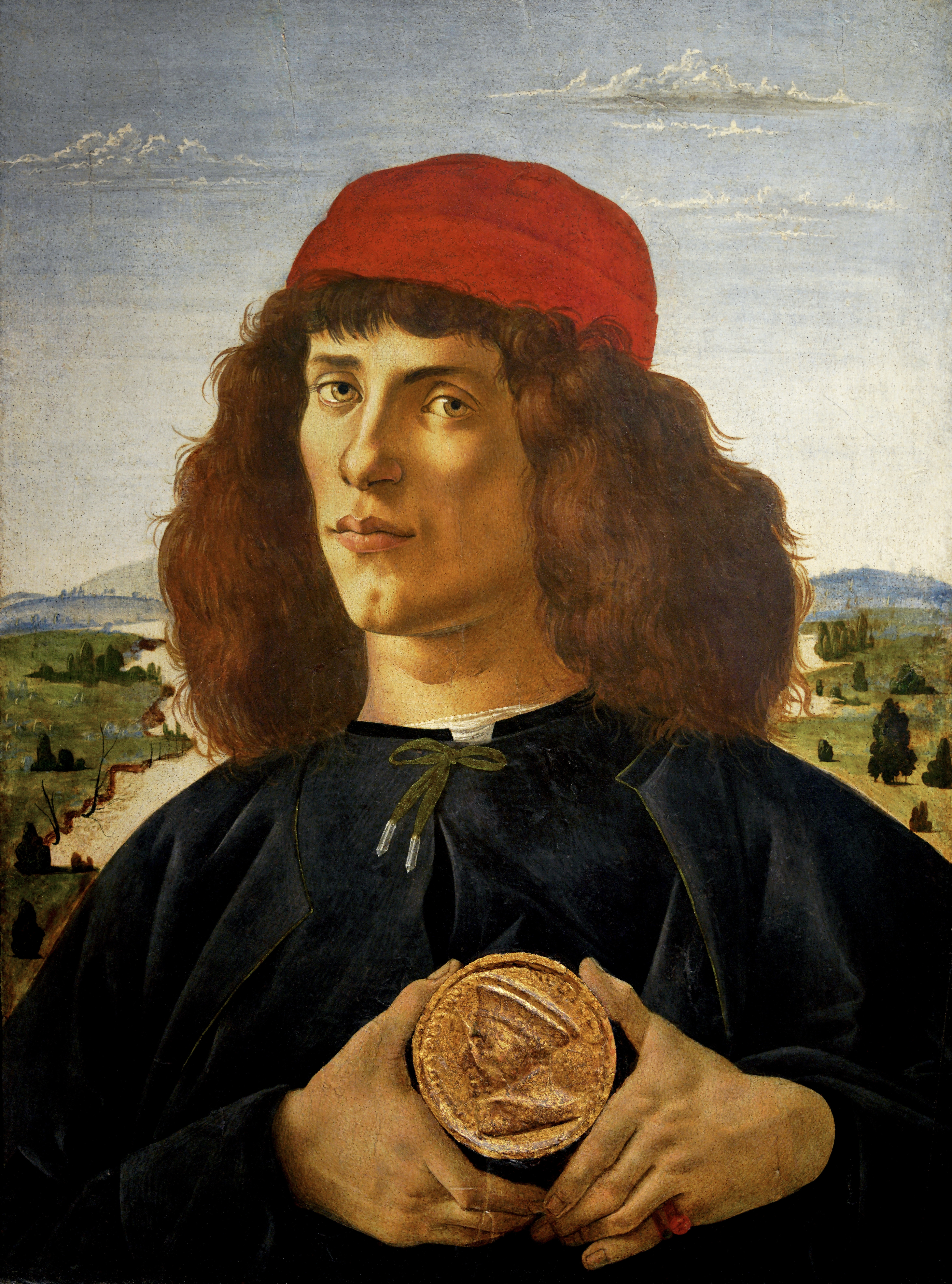 Figure 41: (F5_27a) Botticelli, Portrait of a Man with a Medal of Cosimo the Elder, Uffizi