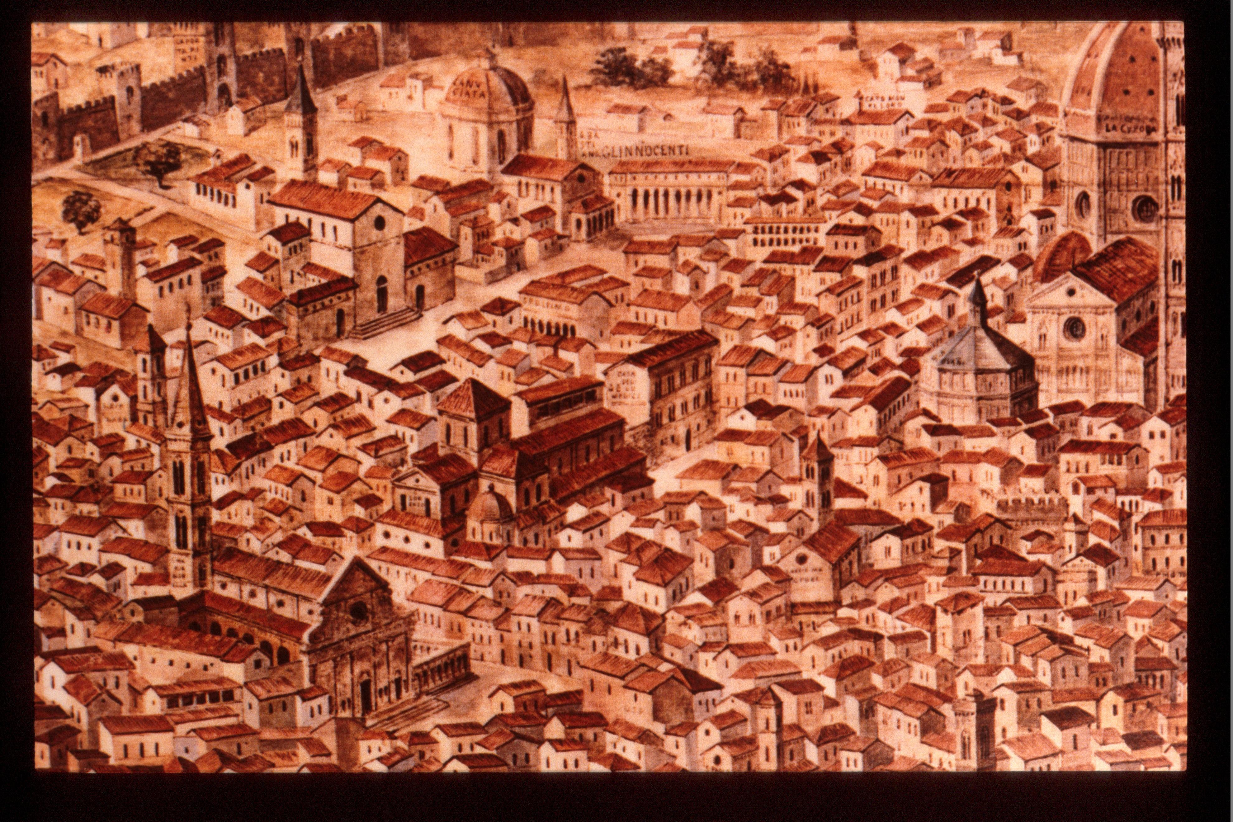 Figure 43: (F5_28) Francesco Rosselli, Catena map, showing the monastery of San Marco, Museo di Firenze com’era