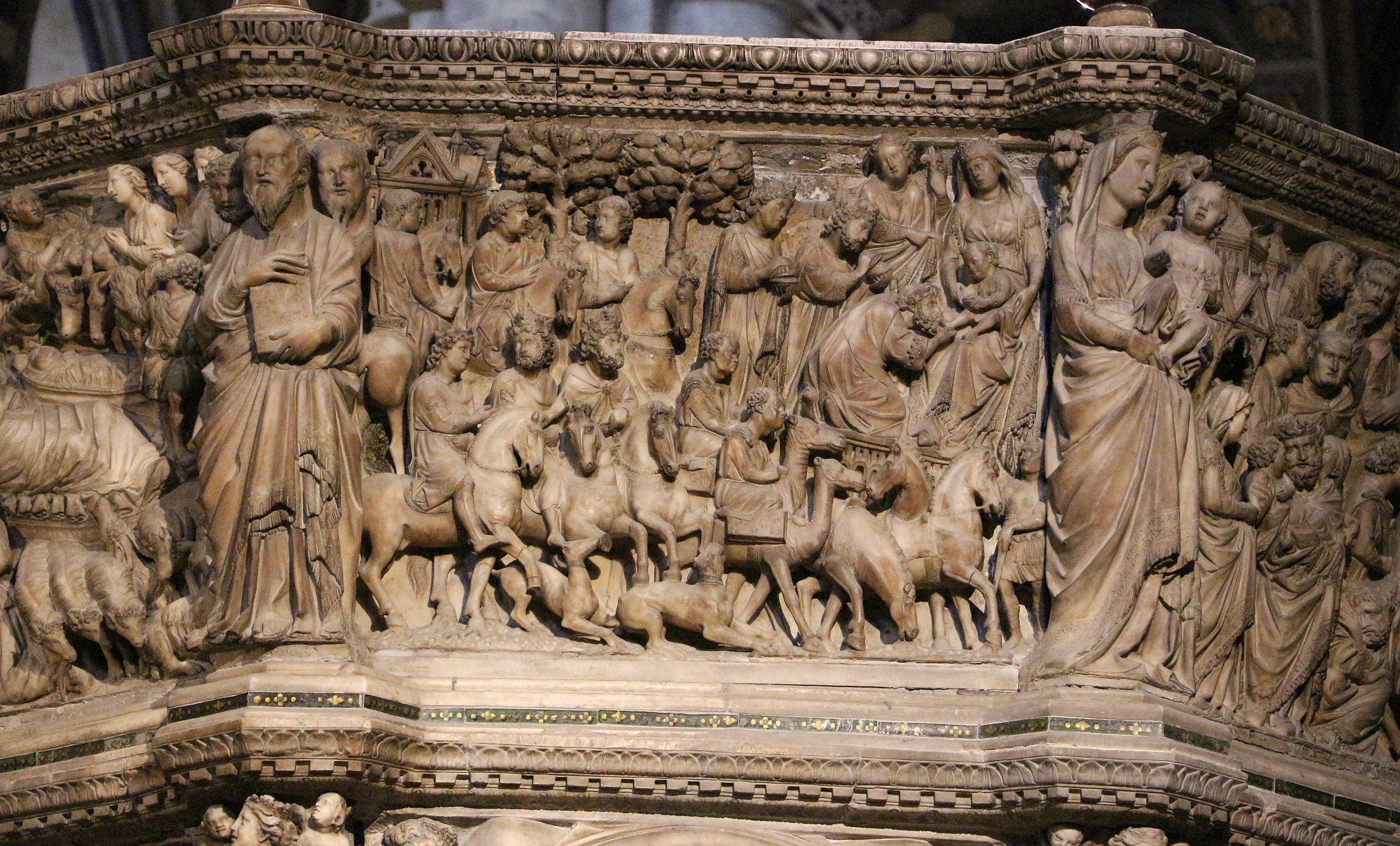 Figure 15: (F6_10a) Nicola Pisano, Panel of the Adoration of the Magi from pulpit, Duomo of Siena