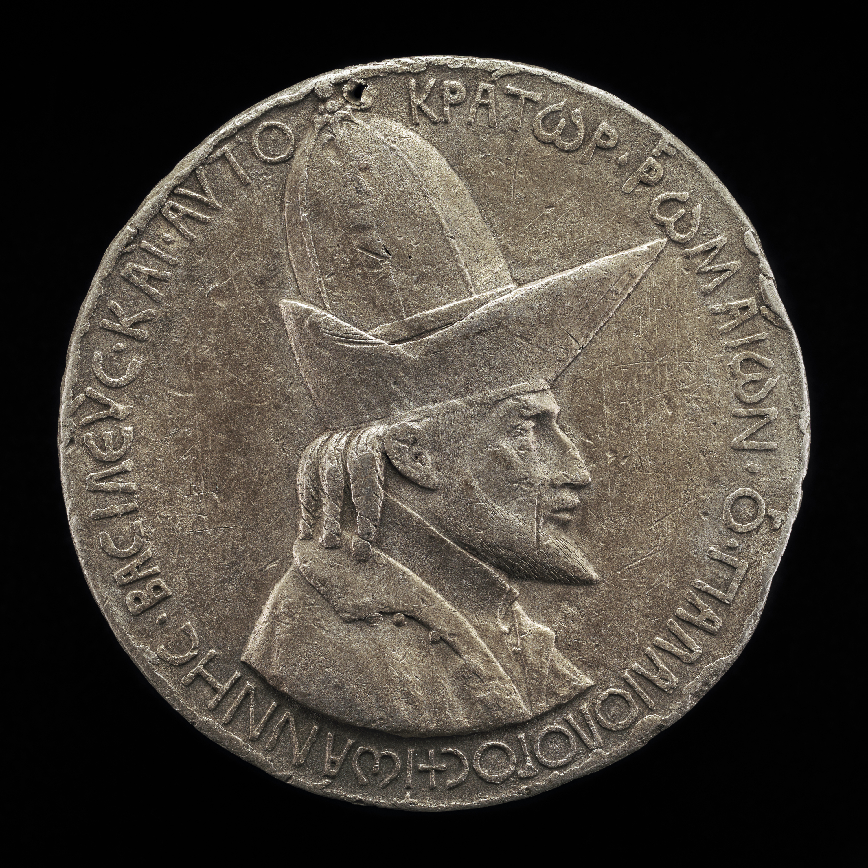 Figure 47: (F6_28_5_5) Pisanello, Portrait medal of John Palaeologus VIII, National Gallery of Art