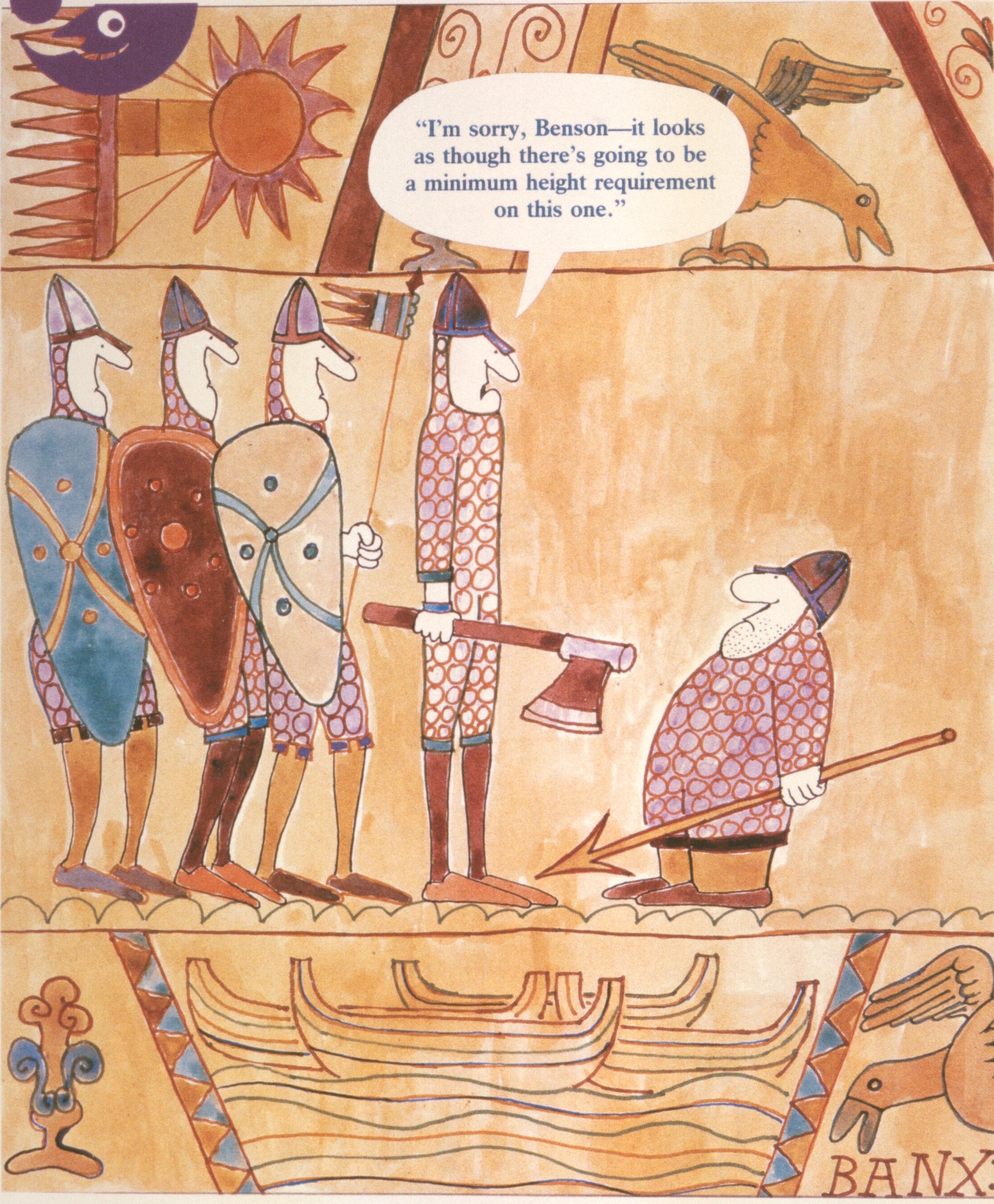 Figure 2: (O_B_2) Punch cartoon parody of the Bayeux Tapestry