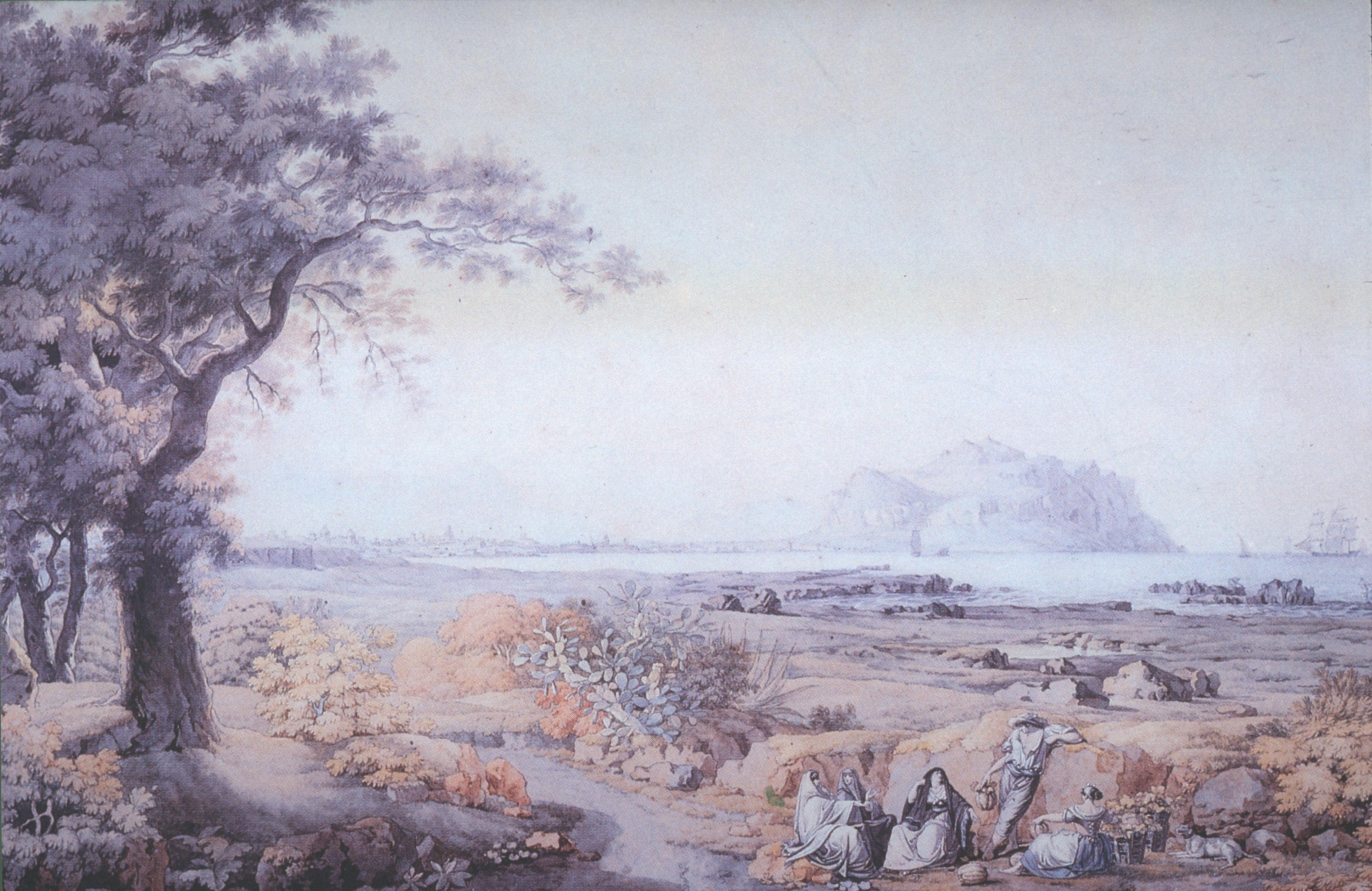 Figure 22: (O_G_22) Kniep’s Bay of Palermo with Mount Pellegrino