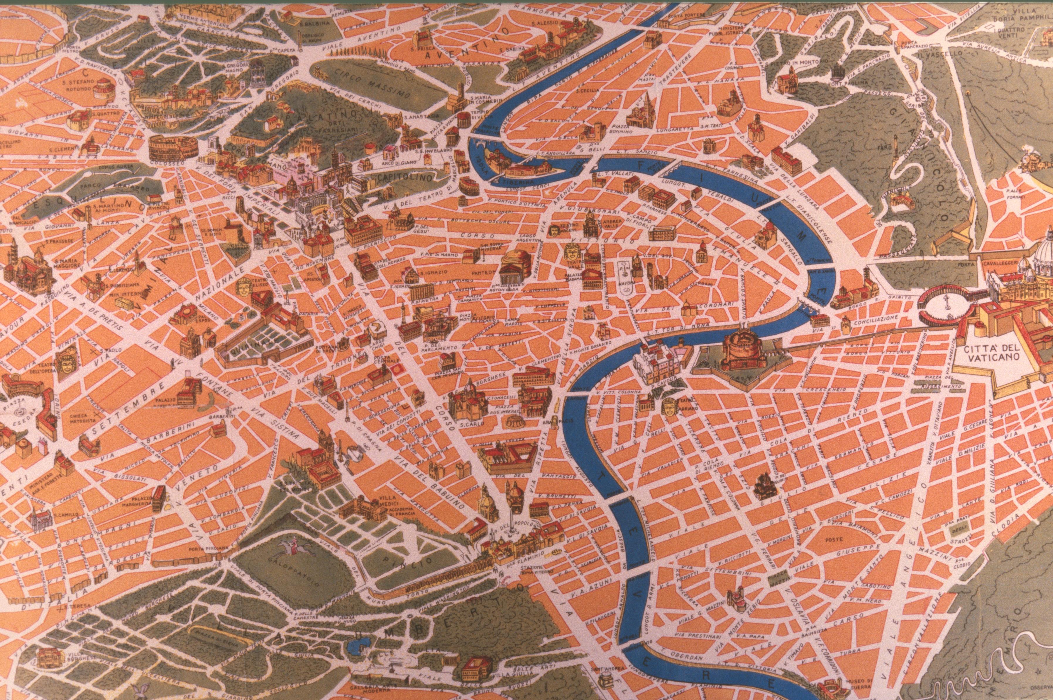 Figure 28: (O_G_28) Modern tourist map of Rome