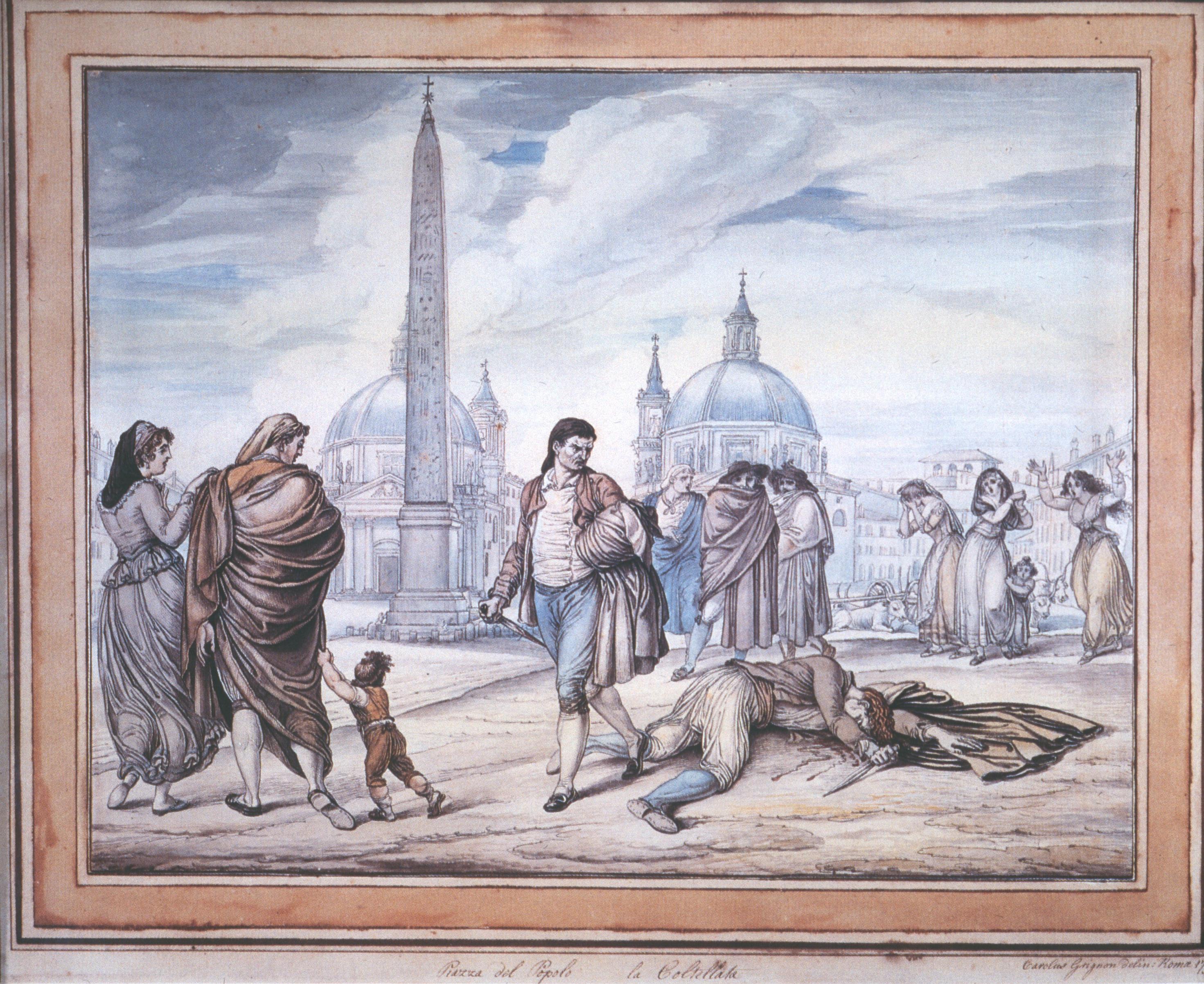 Figure 50: (O_G_50) Grignion’s Piazza del Popolo, la Coltellata