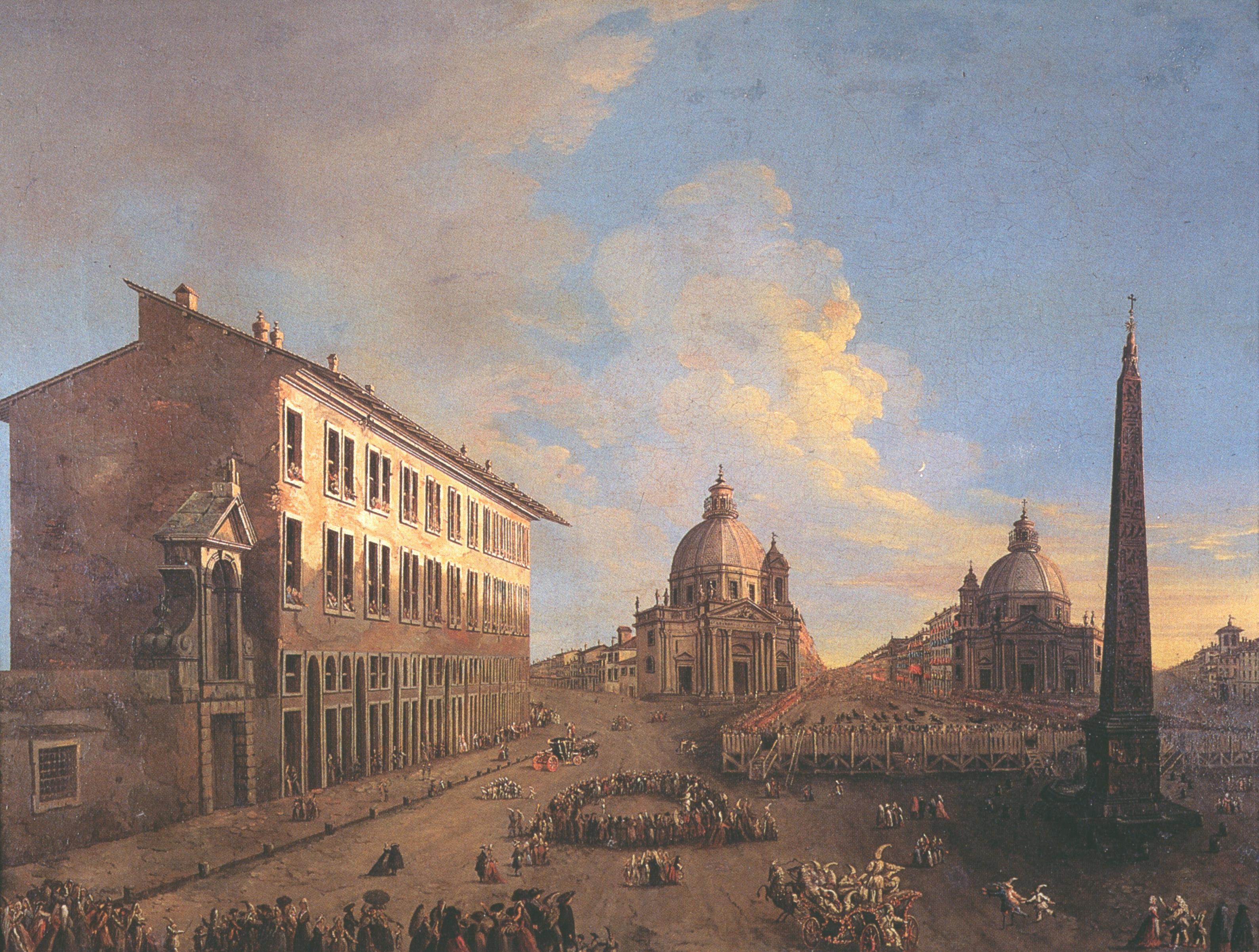 Figure 53: (O_G_53) Piazza del Popolo, Corso and Horserace (Roman School)