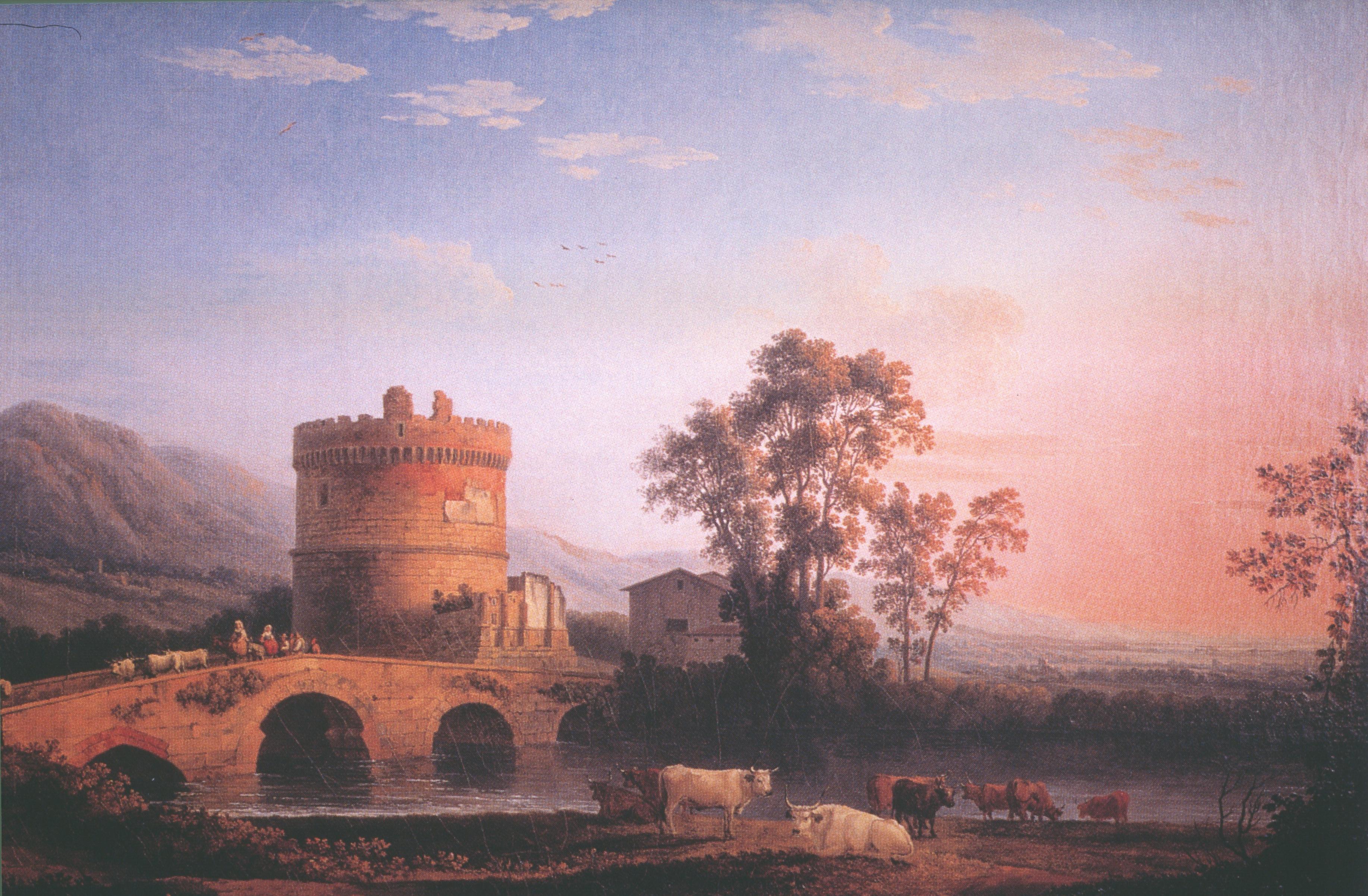 Figure 59: (O_G_59) Hackert’s Plautius’s Mausoleum and Ponte Lucano