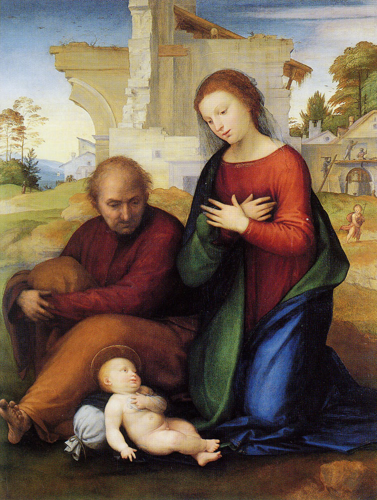 Figure 35: (OT5_23b) Fra Bartolomeo, The Virgin adoring the Child with Saint Joseph, National Gallery