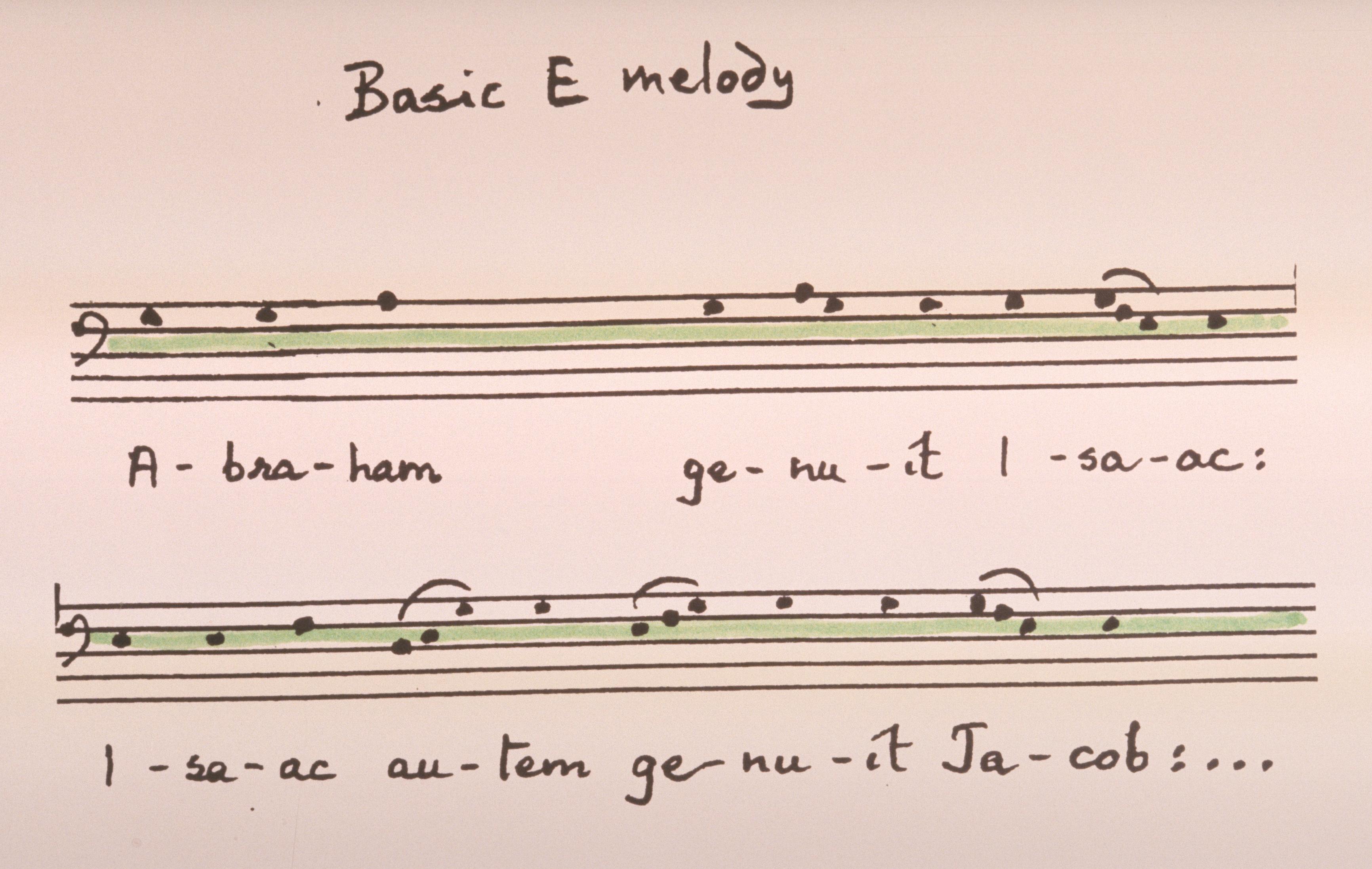 Figure 54: (OT5_39) Plainchant formula for Matthew 1:2 and each succeeding generation