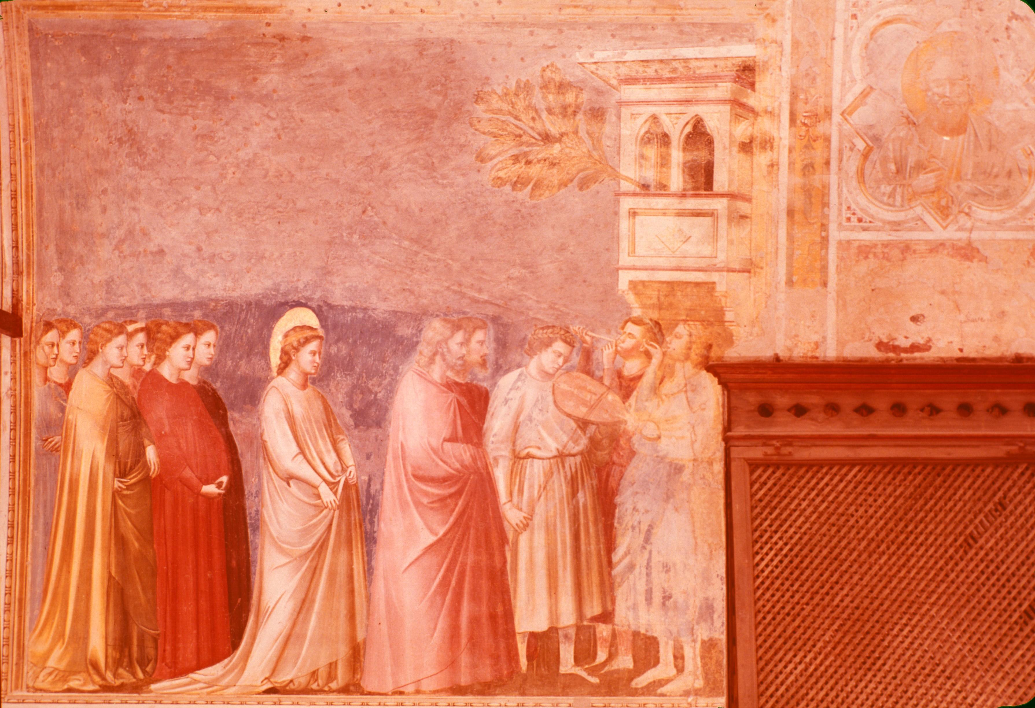 Figure 12: (P_Pu_12) Giotto fresco from the Scrovegni Chapel (l); and detail from the same (r)