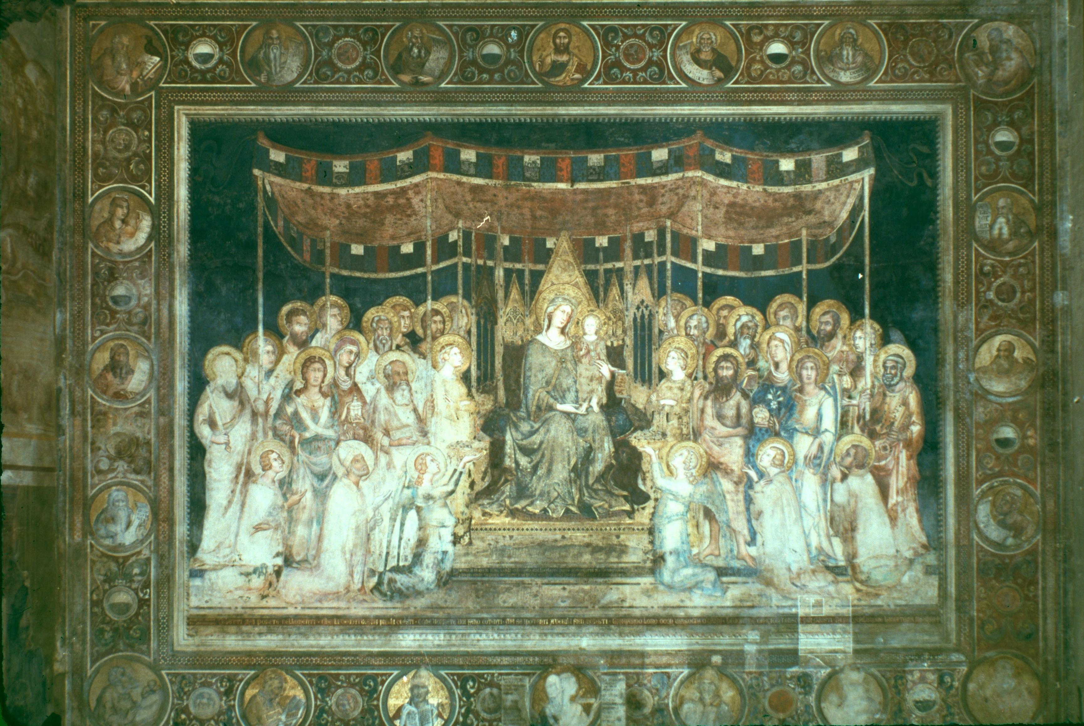 Figure 4: (P_Pu_4) Simone Martini’s* Maestà *at [dove?].Palazzo comunale, Siena