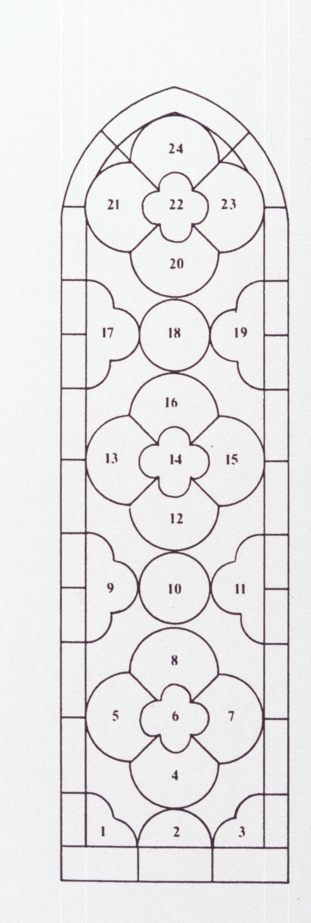 Figure 18: (P_Pa_18) Detail from vertical window at Chartres and diagram