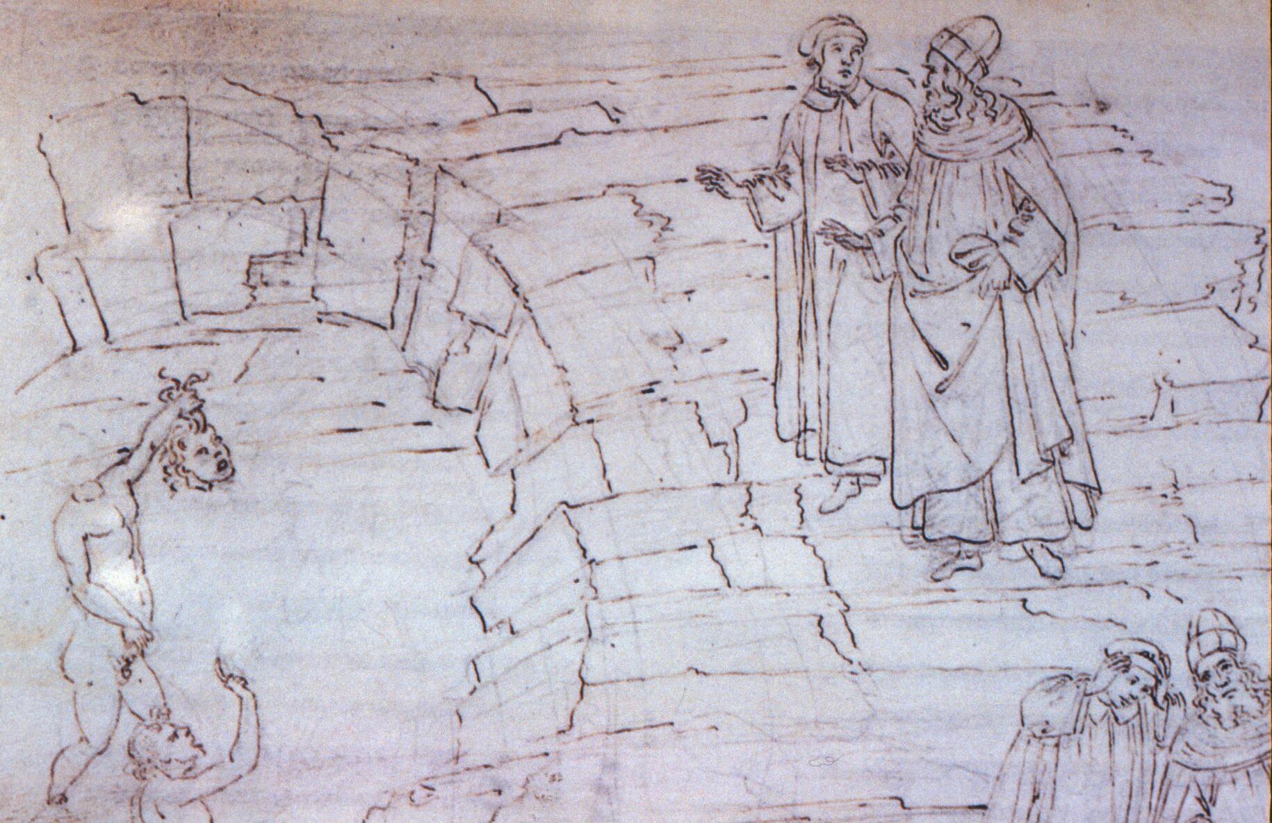 Figure 25: (P_BD_25) Botticelli illustration from Inferno 29 (detail), displaying the passions