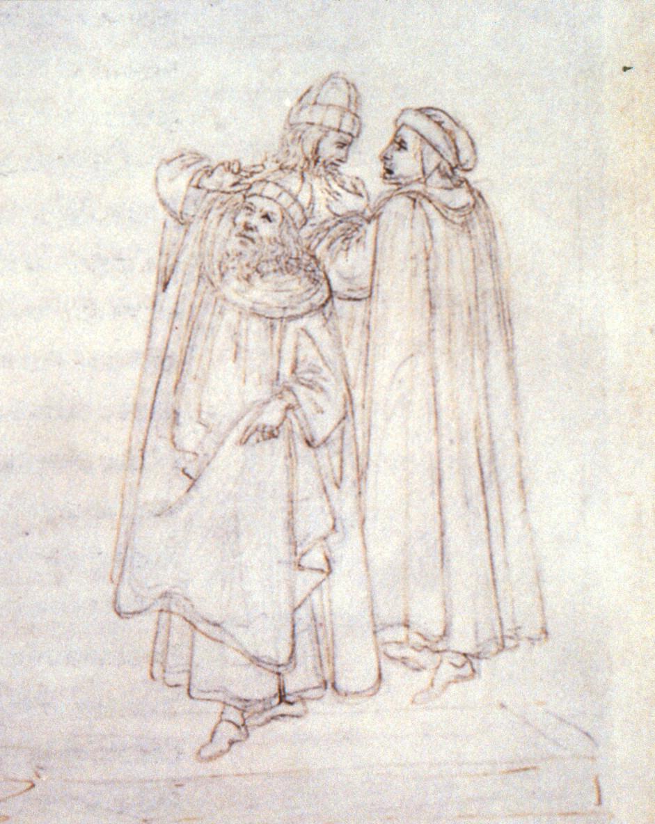 Figure 28: (P_BD_28) Botticelli’s illustration of Virgil, from Purgatorio 13 (detail)