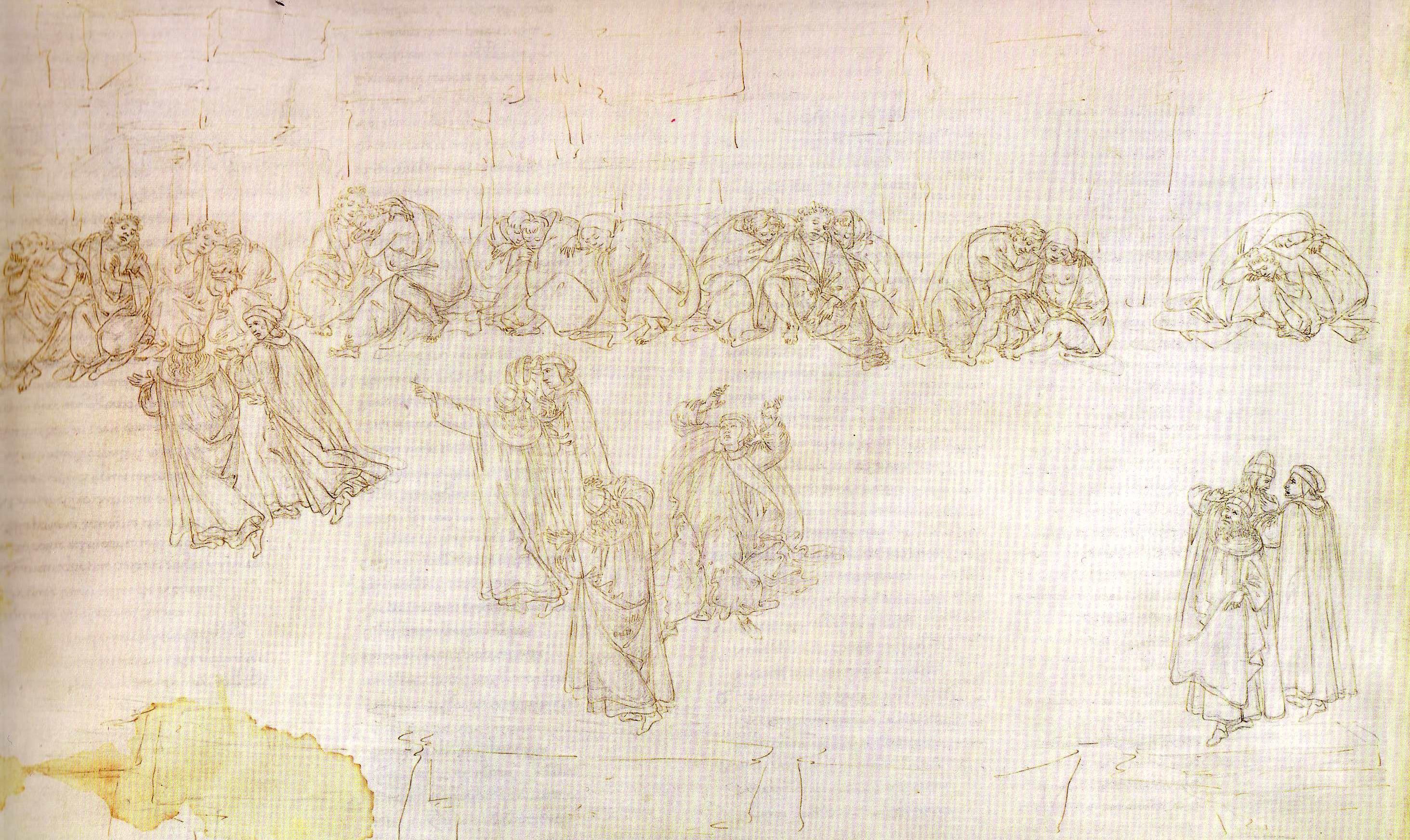 Figure 29: (P_BD_29) Botticelli illustration from Purgatorio 13 (whole scene)