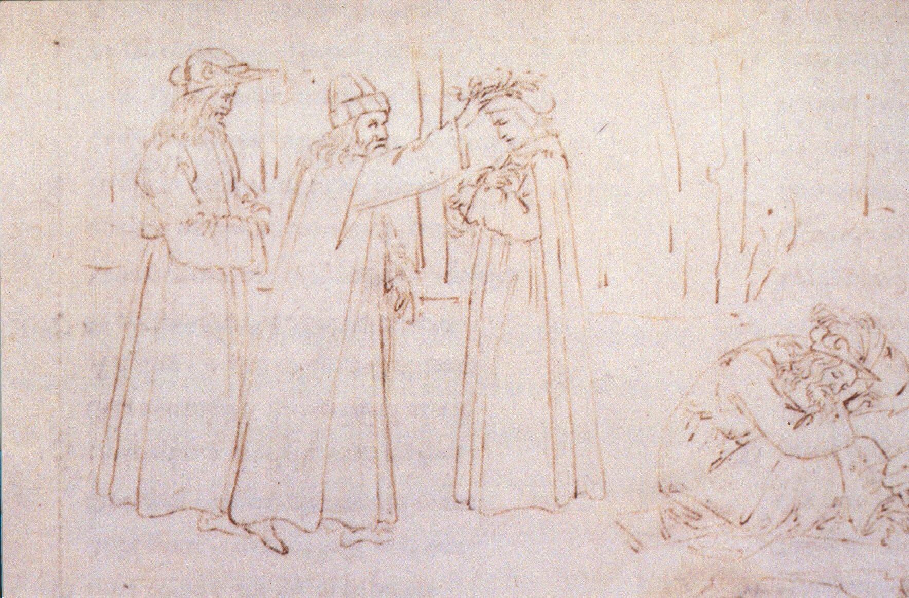 Figure 37: (P_BD_36) Botticelli illustration of Virgil’s departure, from Purgatorio 27 (detail)