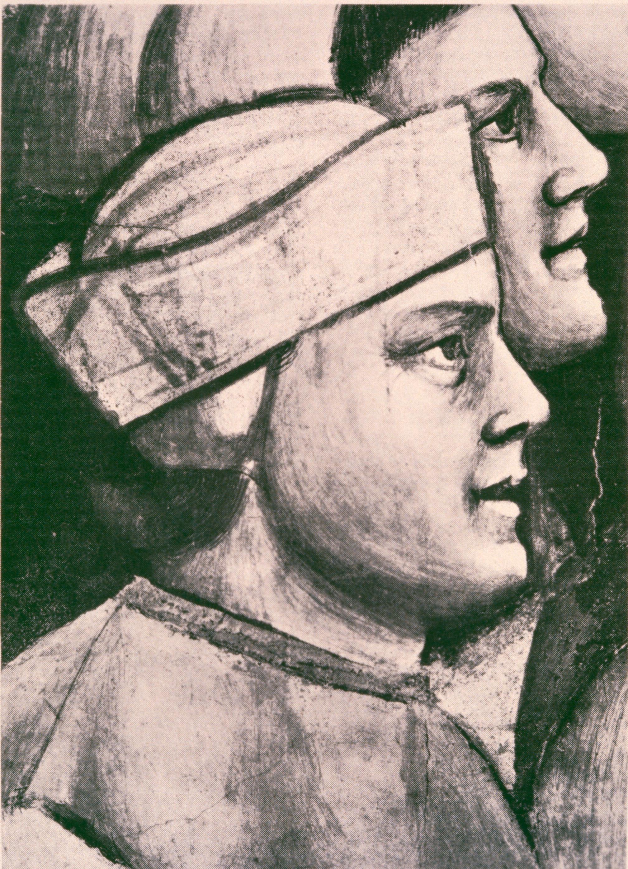 Figure 9: (P_G_9) Presumptive self-portrait of Giotto from fresco in the Scrovegni Chapel