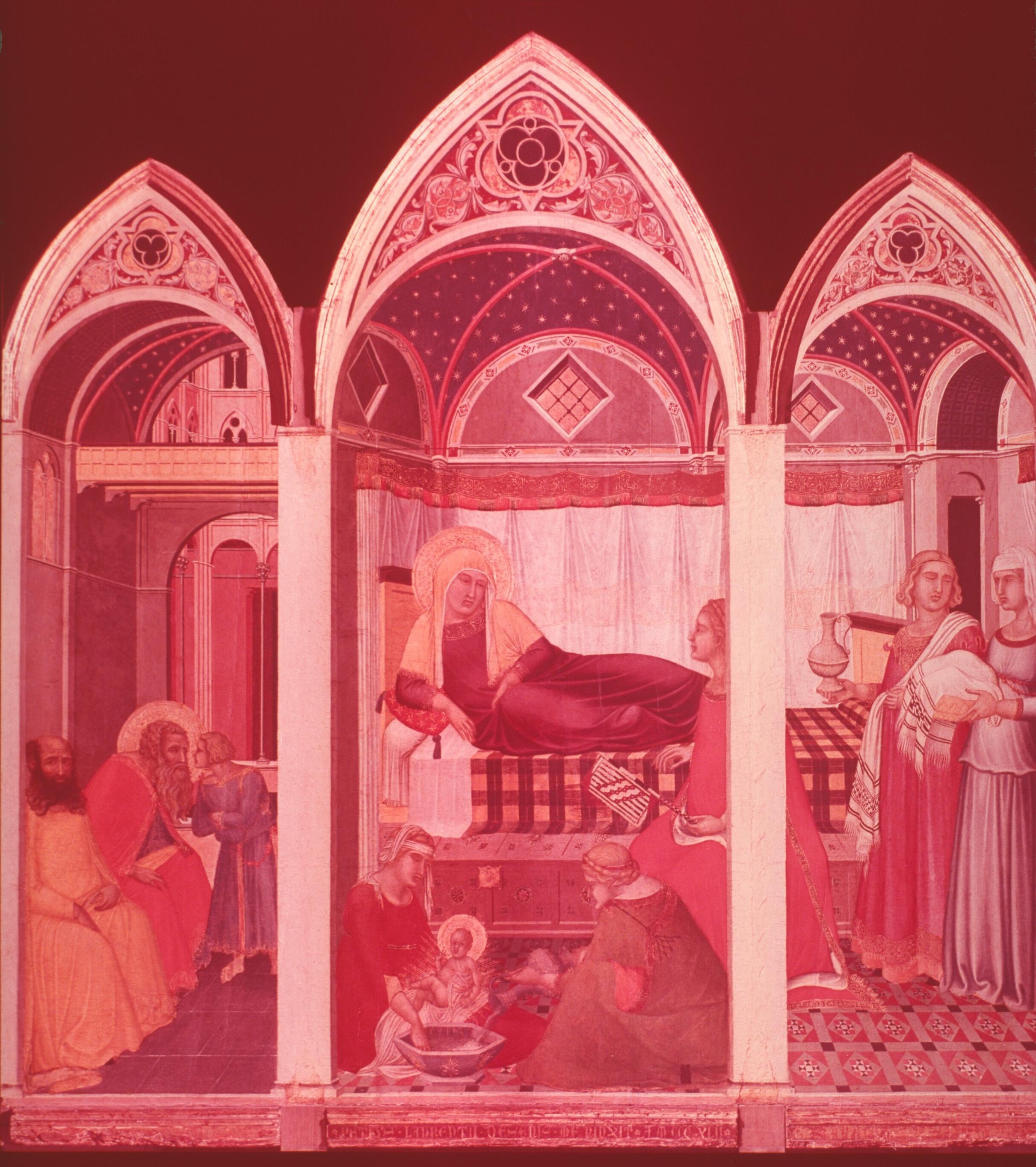Figure 34: (P_G_34) Pietro Lorenzetti’s The Birth of Mary (FIXME: check, perhaps Baptist)