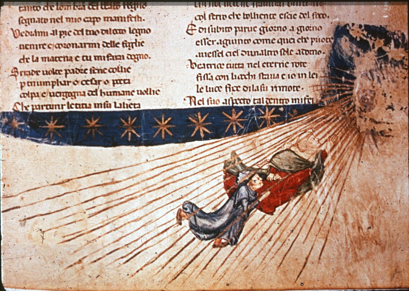 Figure 1: (P_Pa2_1) Illumination of Dante and Beatrice’s flight