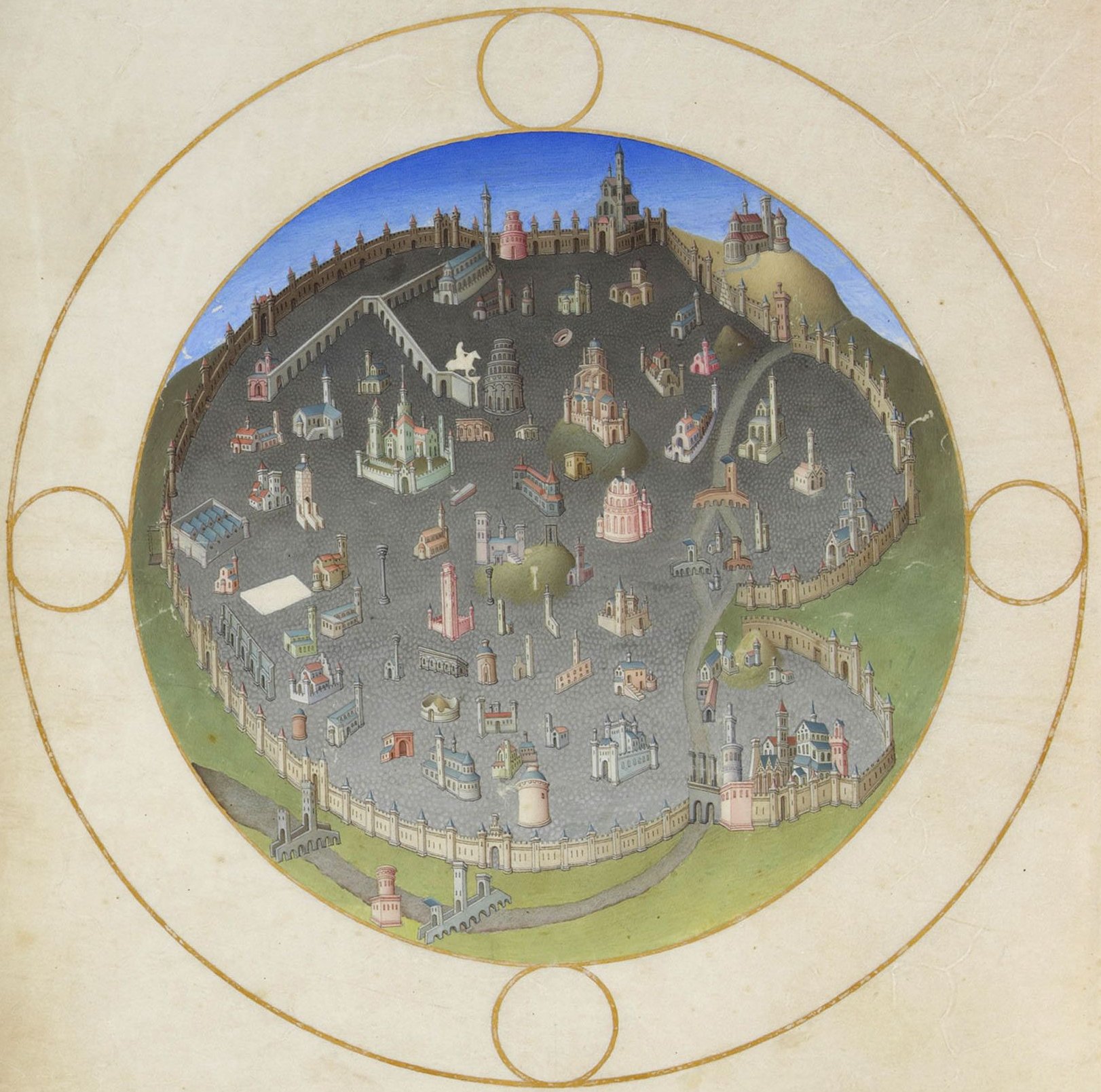 Figure 27: (R1_17) Limbourg brothers, Miniature of Rome from the Très Riches Heures du Duc de Berry, Musée Condé