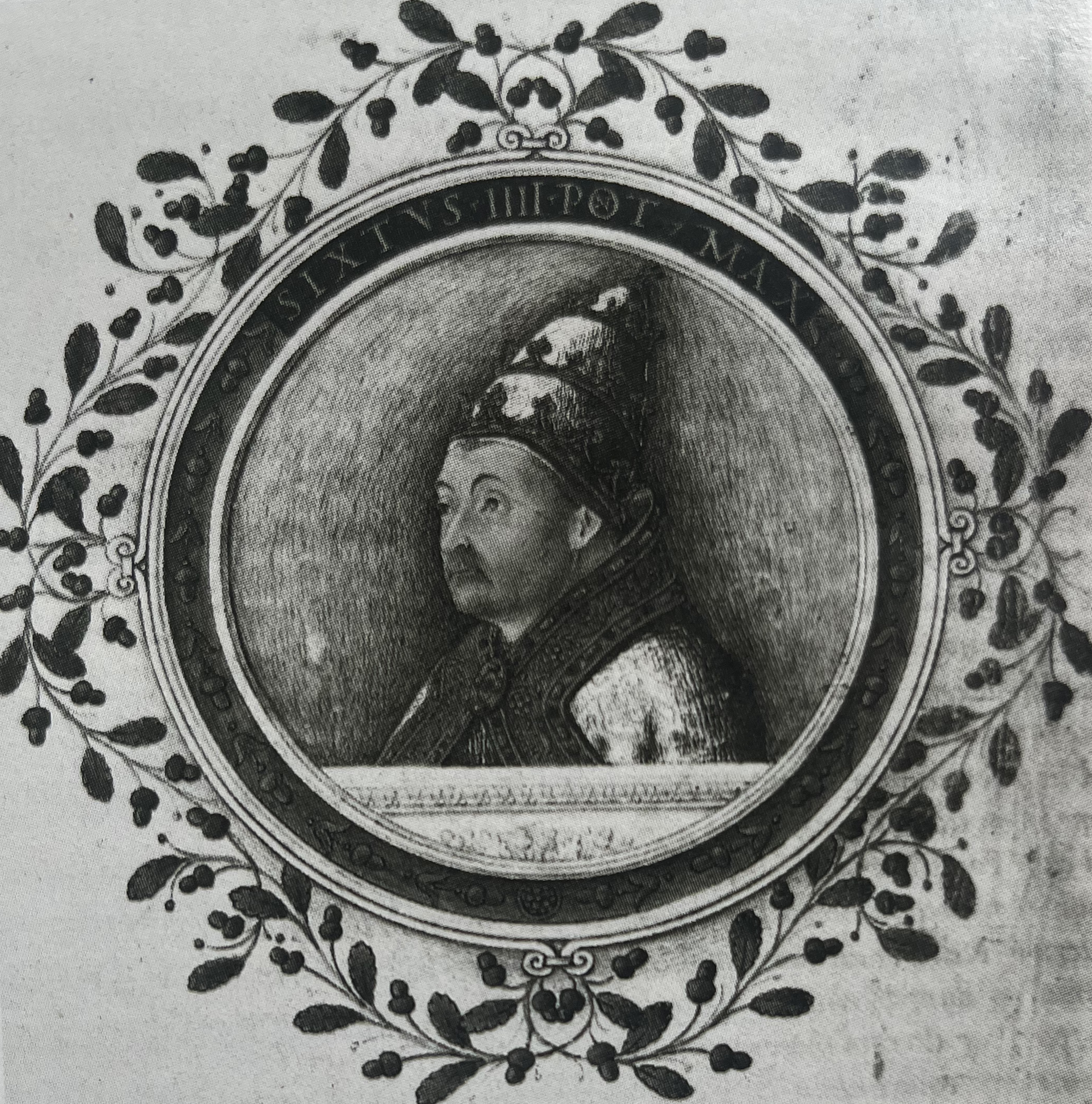 Figure 53: (R1_38b) Miniature of Sixtus IV , Ms. Vat. Lat. 2044, Biblioteca Apostolica Vaticana