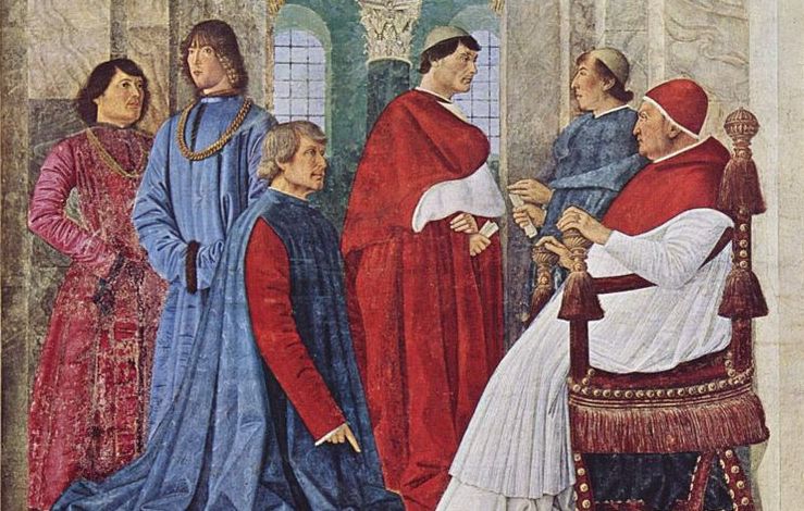 Figure 55: (R1_39) Melozzo da Forlì, Detail of Sixtus IV Appointing Platina as Prefect of the Vatican Library, Pinacoteca Vaticana