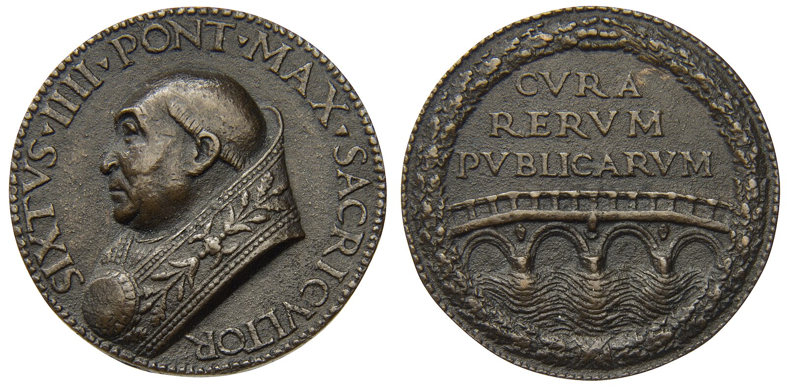Figure 64: (R1_47) Hermes Flavius de’ Bonis, Front and reverse of medal of Sixtus, Staatliche Museen zu Berlin