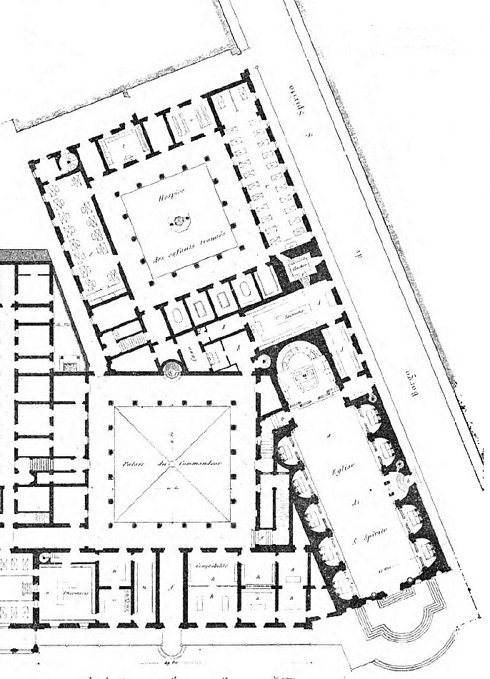 Figure 67: (R1_48a) Plan of the Ospedale di Santo Spirito, Rome