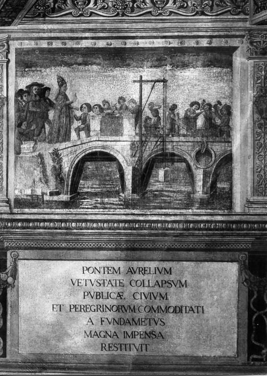 Figure 68: (R1_50) Bartolomeo Sacchi, Fresco showing Ponte Sisto, Ospedale di Santo Spirito
