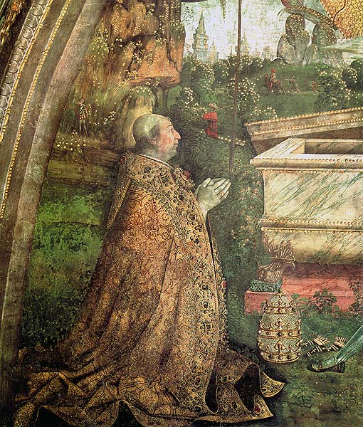 Figure 12: (R1_8a) Pintoricchio, Detail of Alexander VI, Borgia Apartments, Apostolic Palace