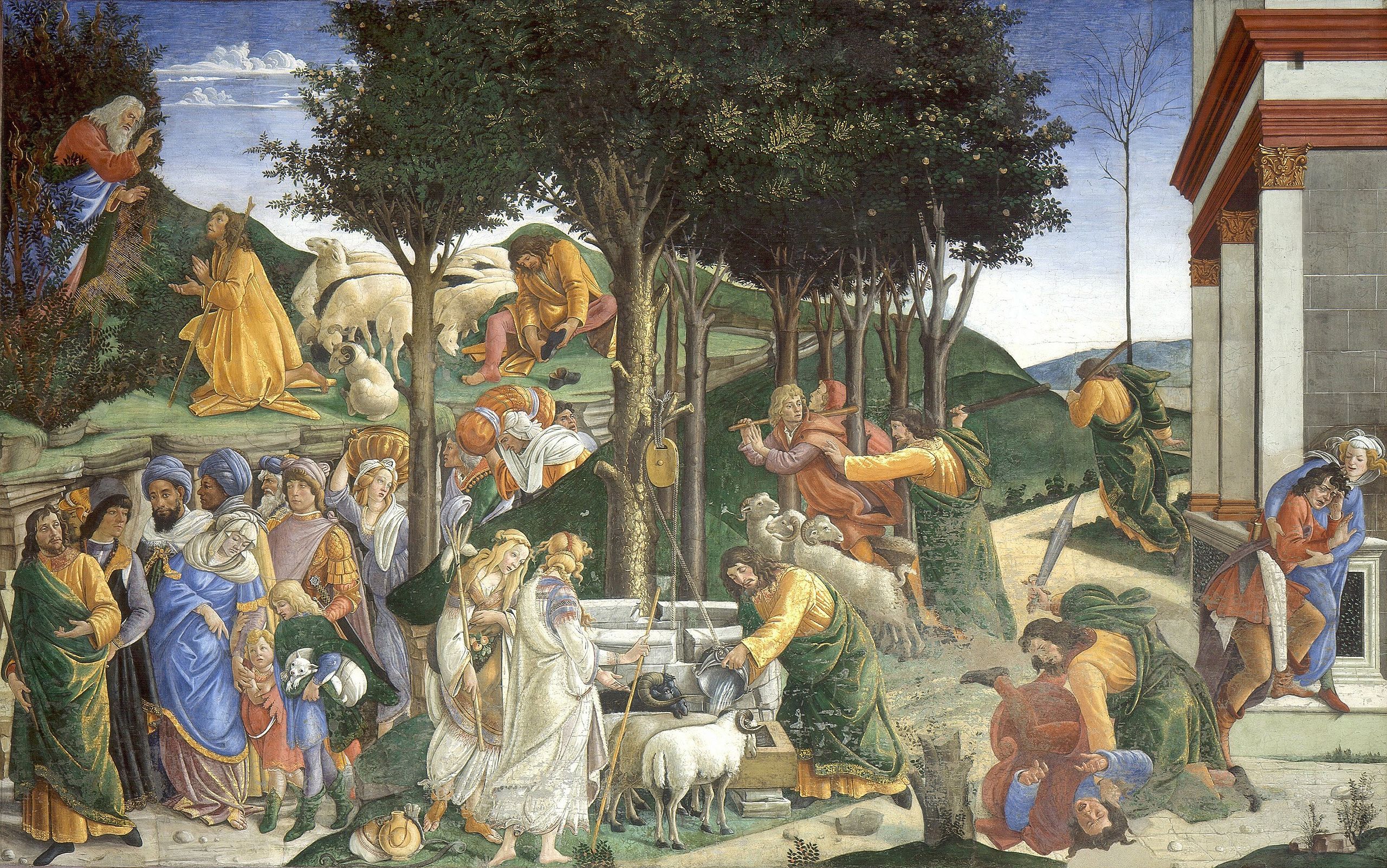 Figure 35: (R2_29) Botticelli, Events of the Life of Moses, Sistine Chapel