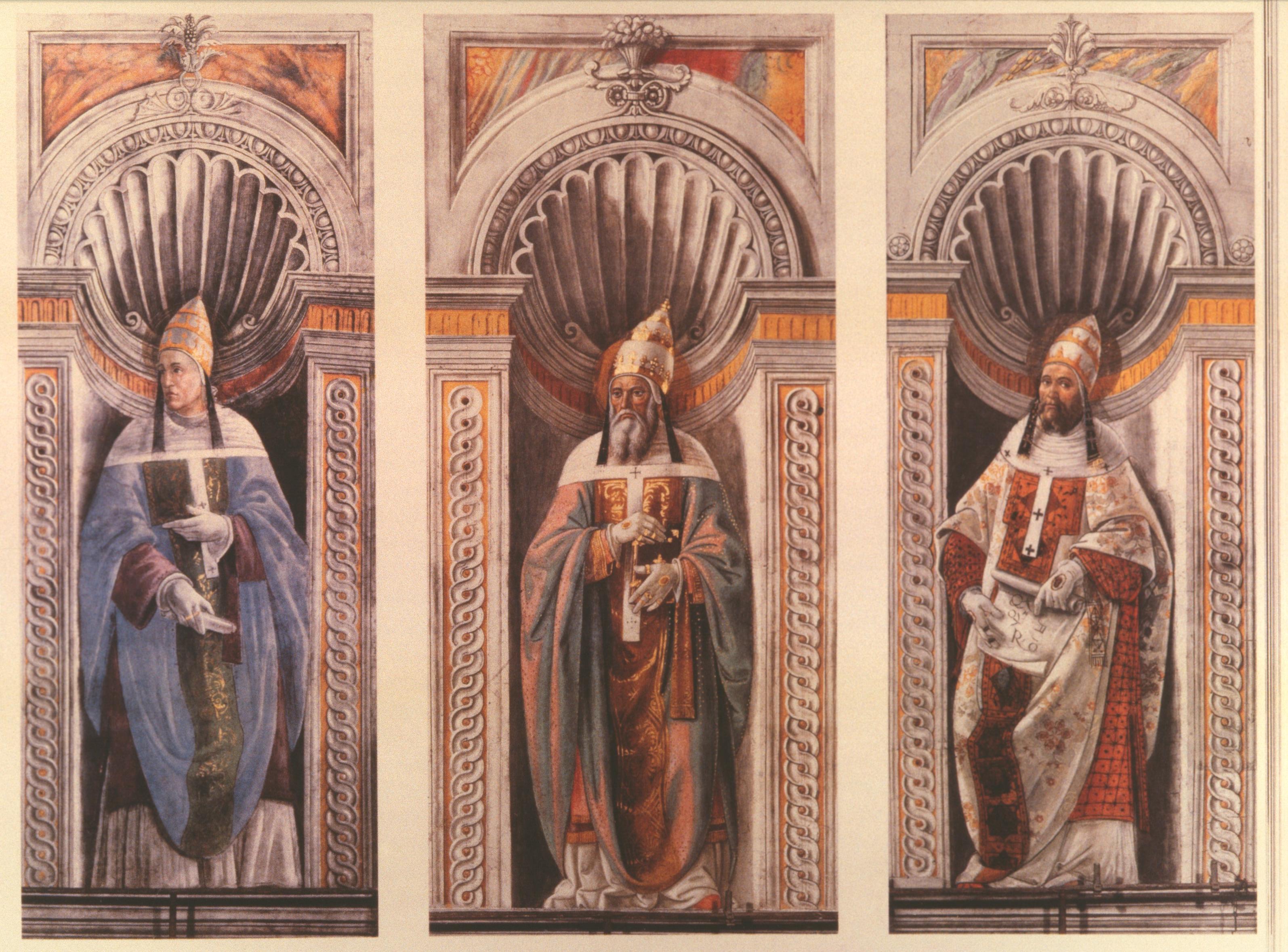 Figure 7: (R2_6) Botticelli, Composite image of popes from the Sistine Chapel