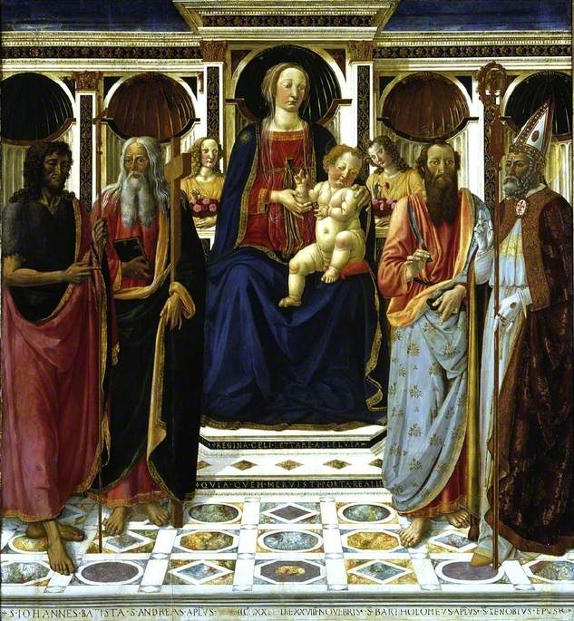 Figure 9: (R2_7) Cosimo Rosselli, Virgin and Child Enthroned with Saints, Fitzwilliam Museum