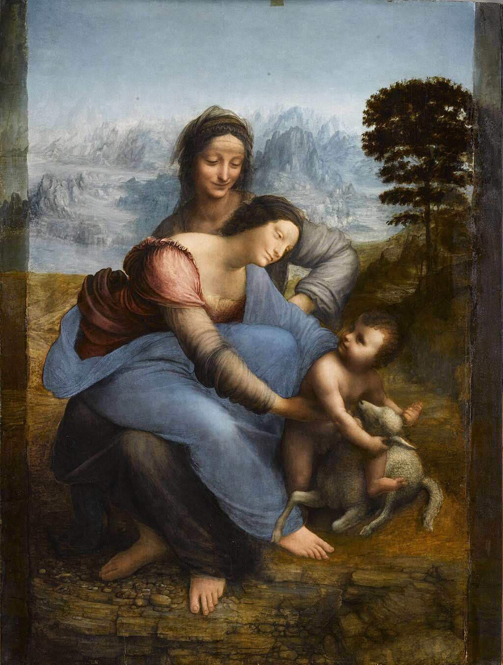 Figure 21: (R3_14b) Leonardo da Vinci, The Virgin and Child with St Anne, Musée du Louvre