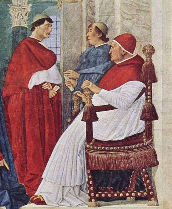 Figure 27: (R3_19a) Melozzo da ForlÏ, Sixtus IV, Pinacoteca Vaticana