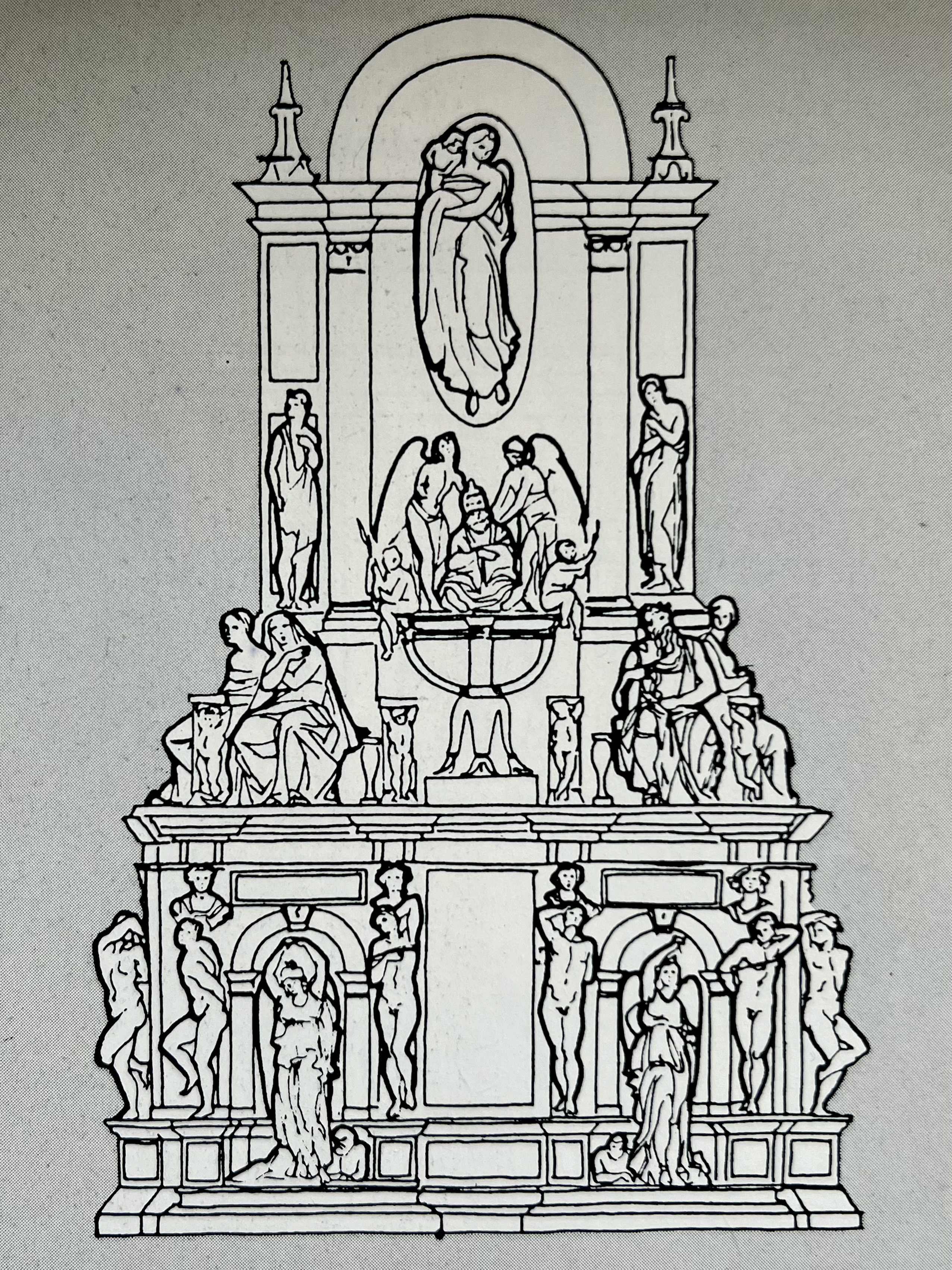 Figure 30: (R3_21) Sketch of Julius II’s tomb