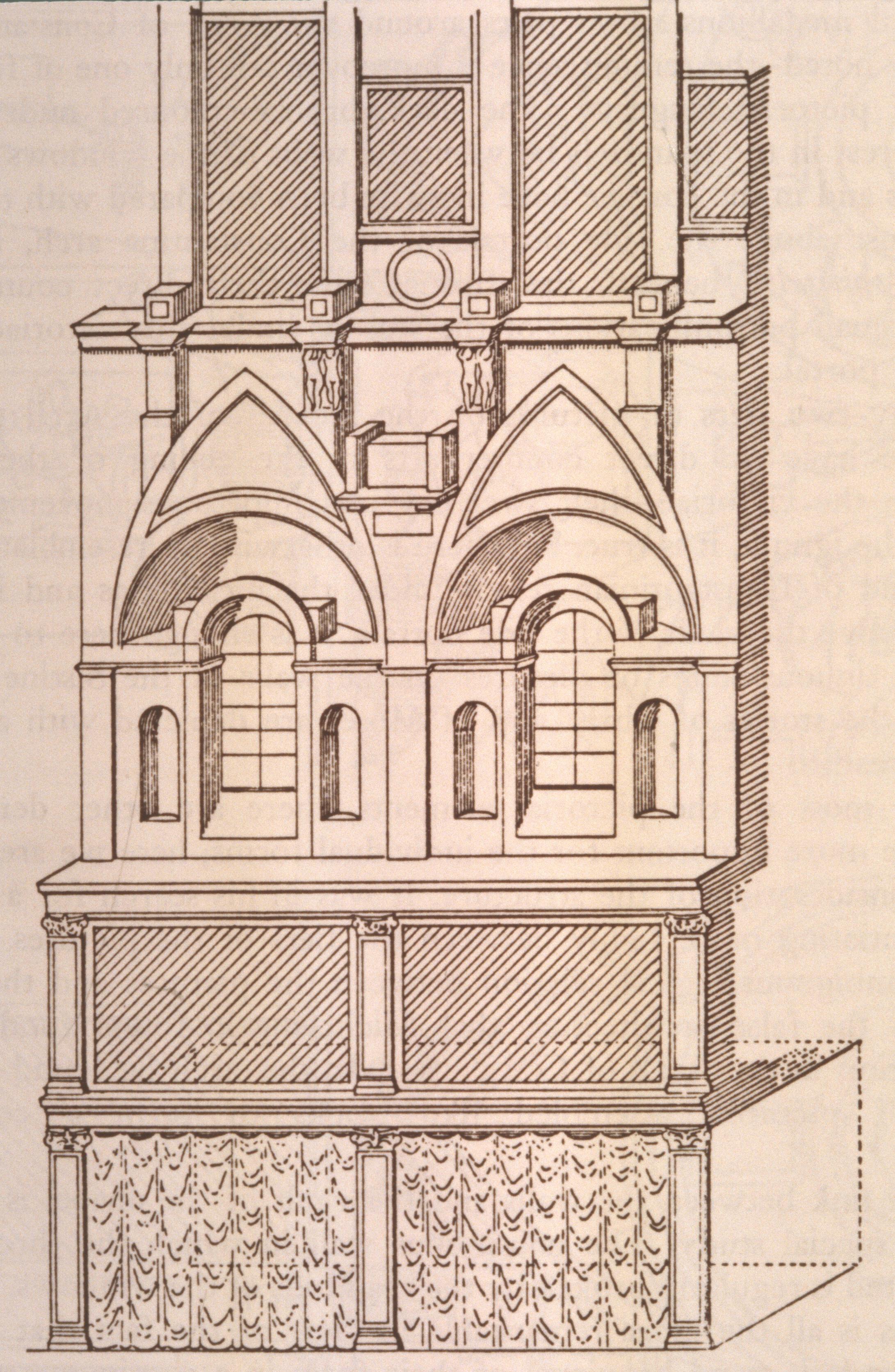 Figure 54: (R3_38) Diagram of the architectural framework of the Sistine Chapel