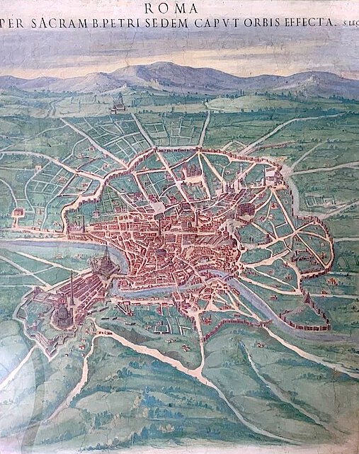 Figure 6: (R3_3b) Ignazio Danti, Sixteenth-century representation of Rome, c. 1580, Vatican Museums
