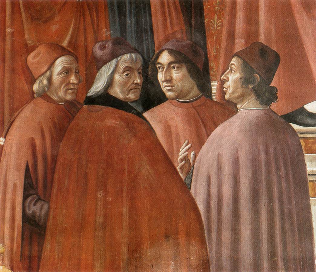 Figure 9: (R3_5) Domenico Ghirlandaio, Fresco in the Tornabuoni Chapel, Basilica of Santa Maria Novella, Florence