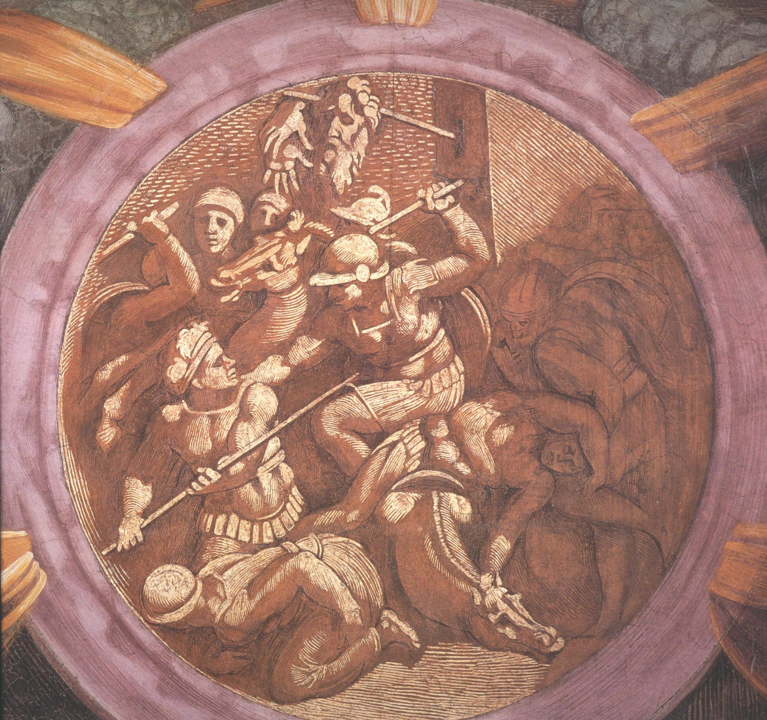 Figure 55: (R4_48) The slaughter of the worshippers of Baal, Sistine Chapel ceiling